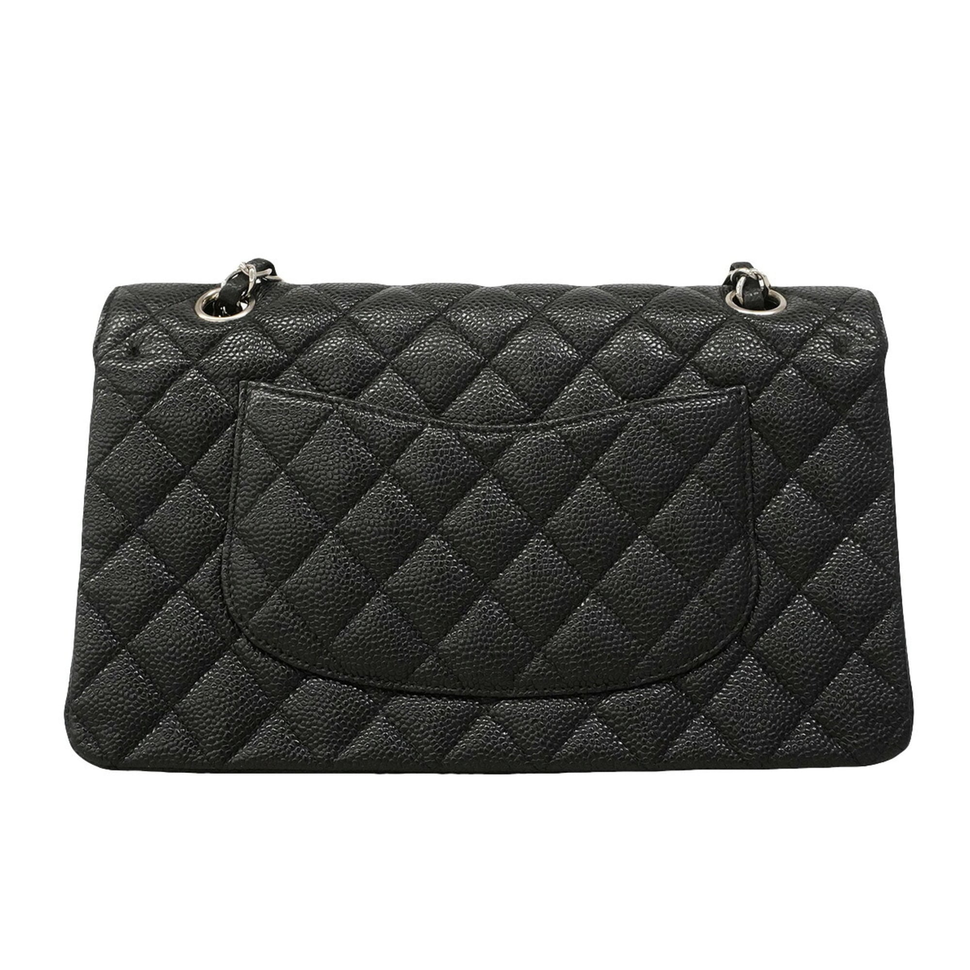 Chanel Black Grained Calfskin Shoulder Bag (Pre-Owned)