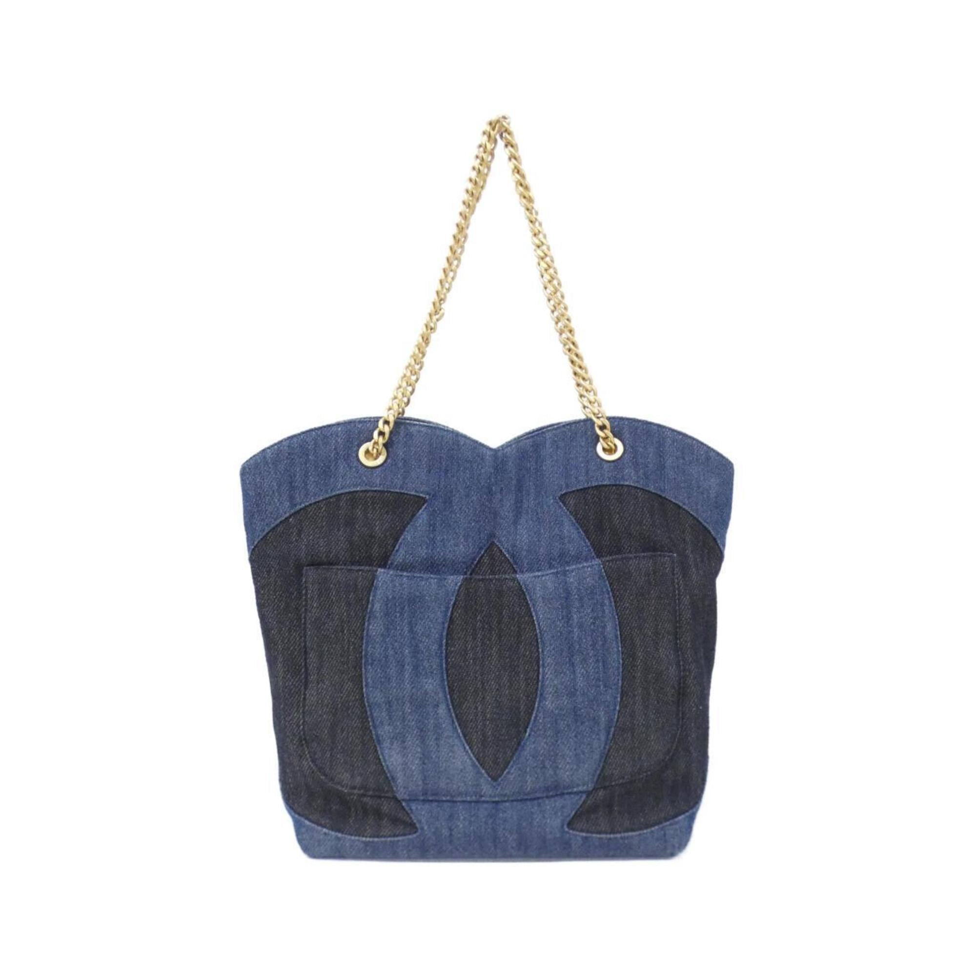 Chanel Blue Denim Handbag Pouch (Pre-Owned)