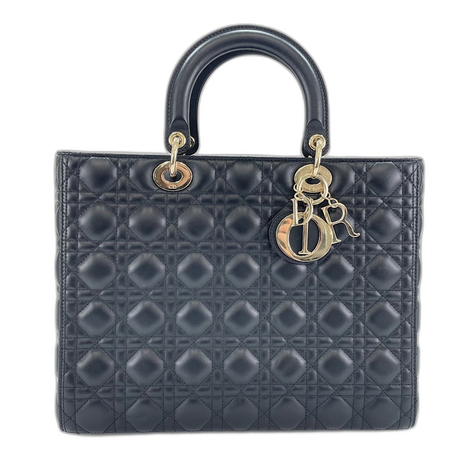 Christian Dior Black Leather Handbag (Pre-Owned)