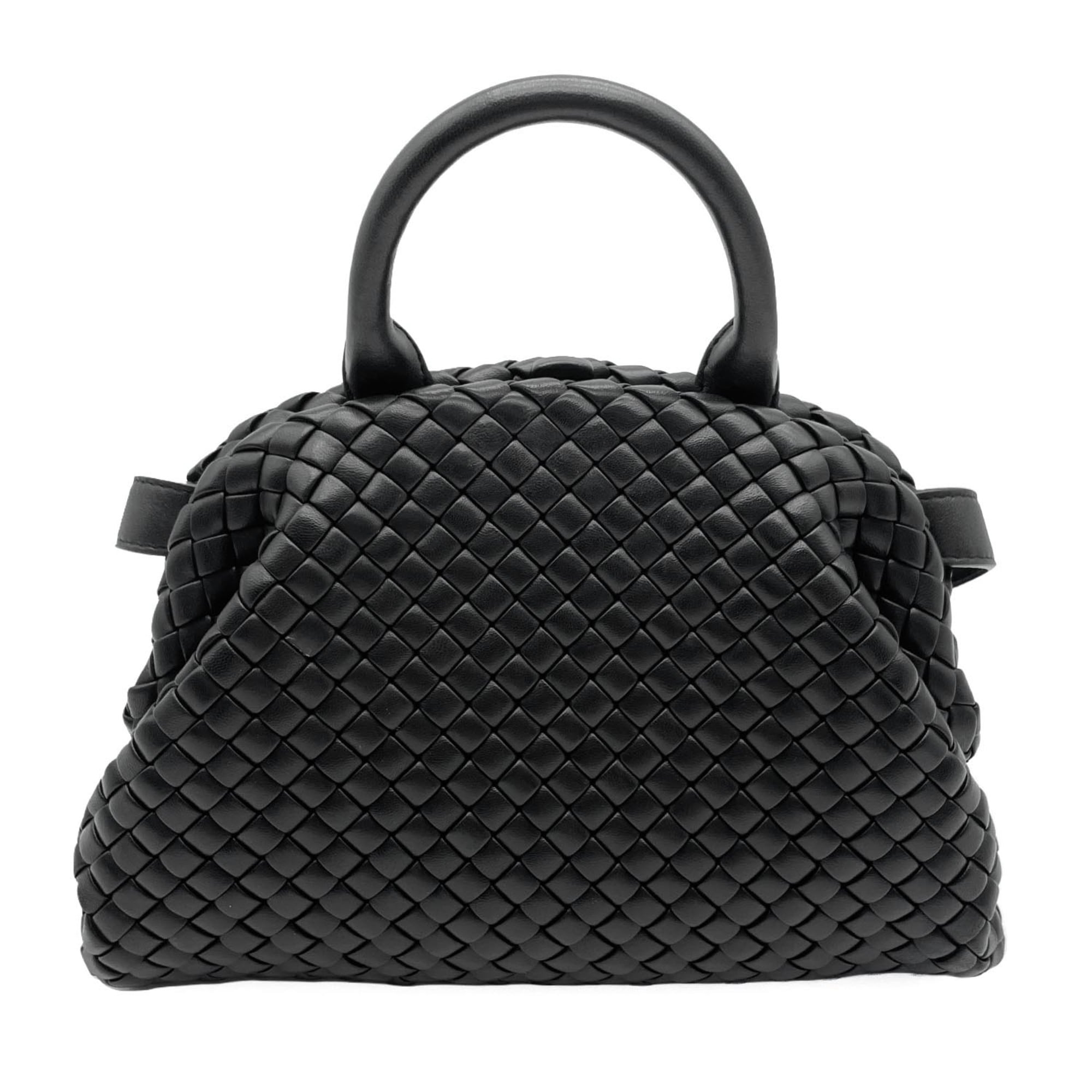 Bottega Veneta Black Leather Shoulder Bag (Pre-Owned)