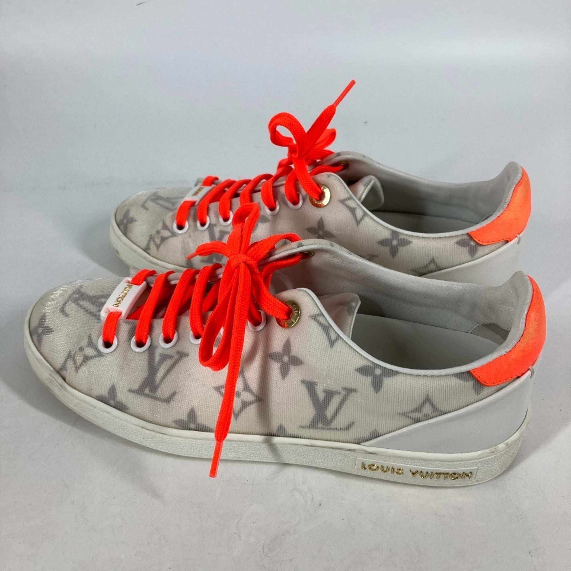 Louis Vuitton Orange White Sneakers (Pre-Owned)