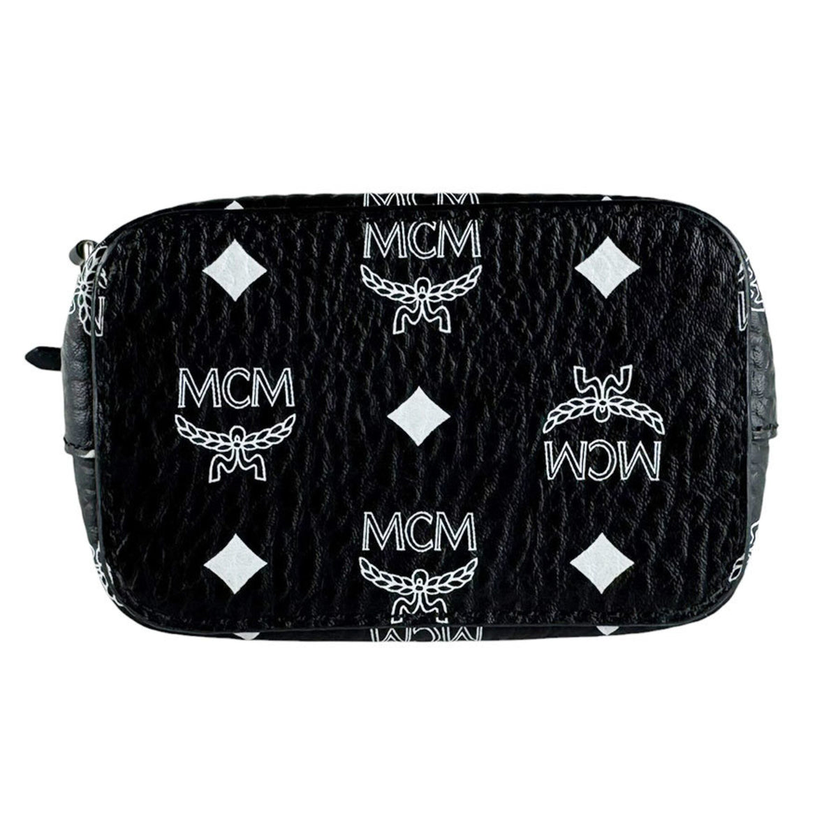 Mcm Black White Leather Handbag (Pre-Owned)