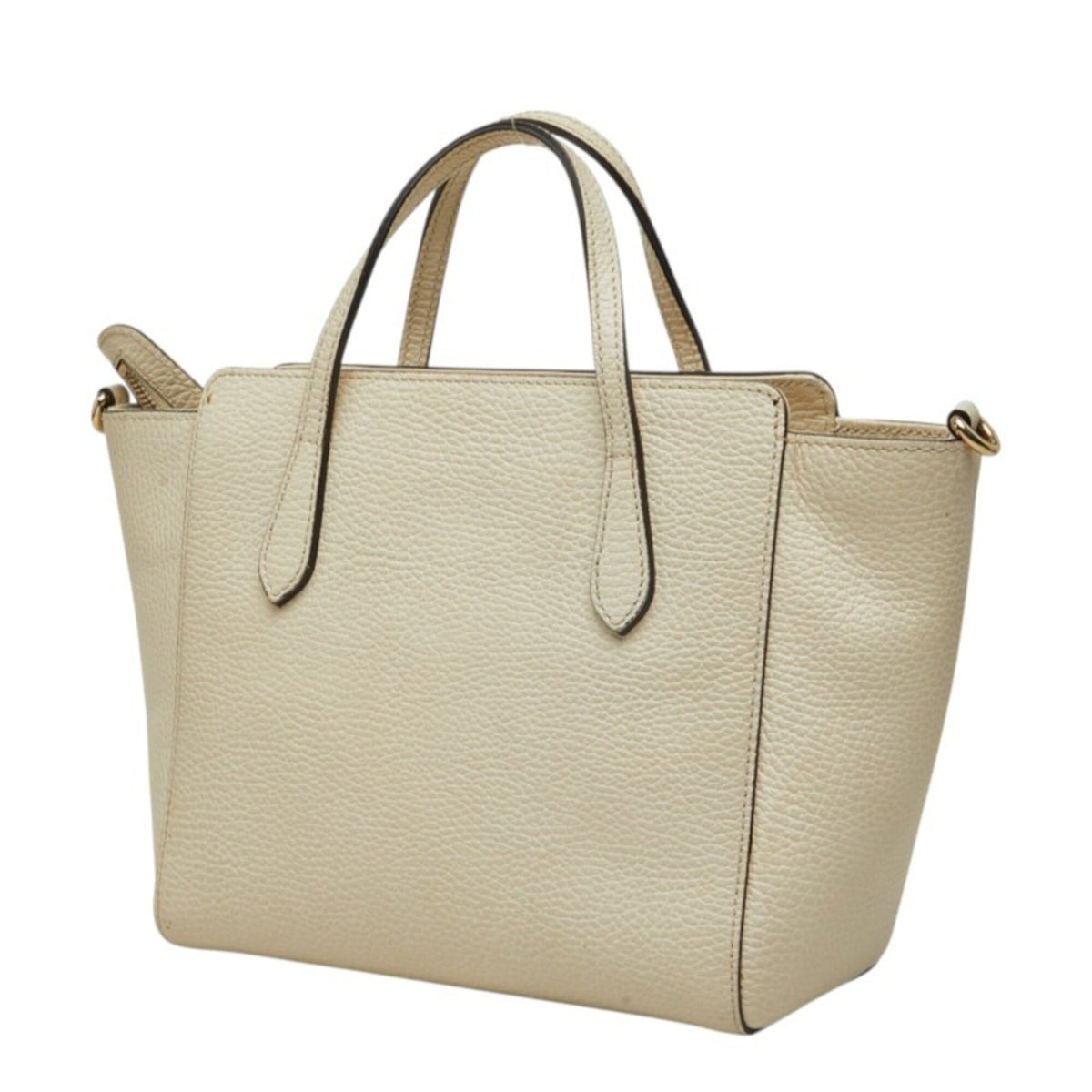 Gucci Ivory Leather Handbag Shoulder Bag (Pre-Owned)