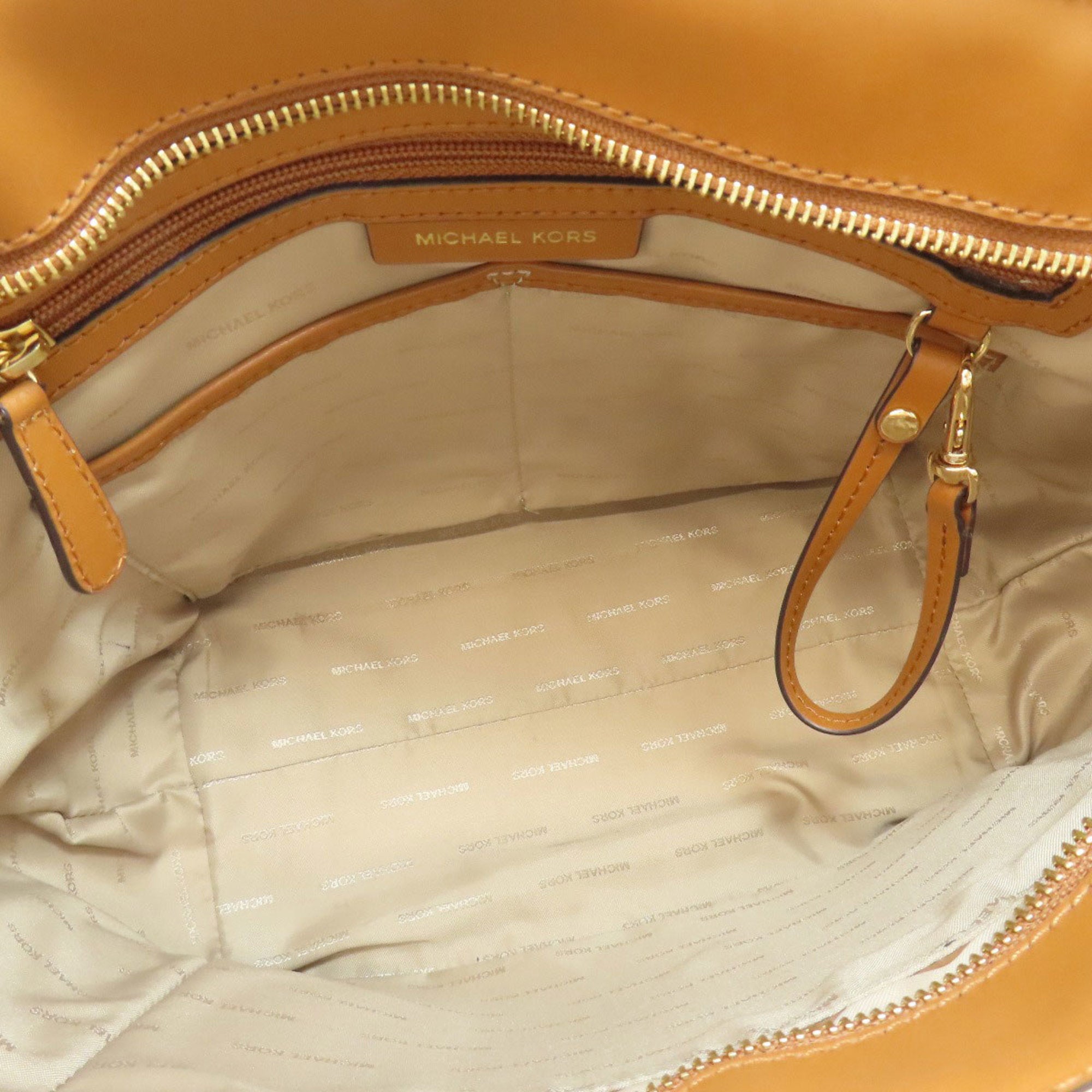Michael Kors Brown White Pvc Tote Bag (Pre-Owned)