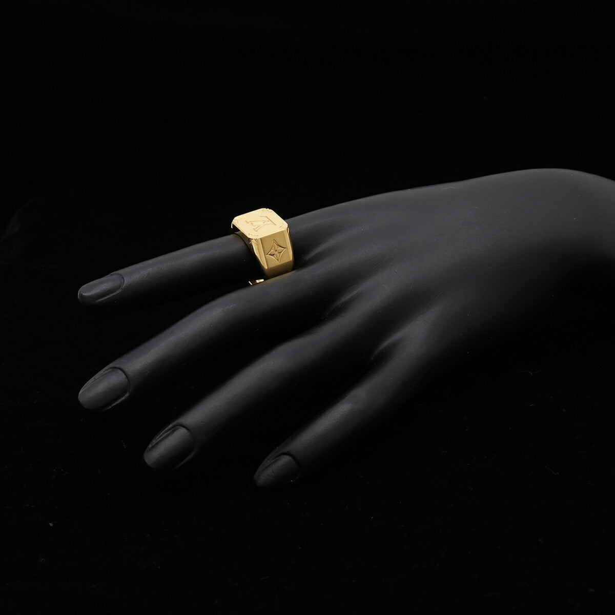 Louis Vuitton Gold Gold Plating Band Ring (Pre-Owned)