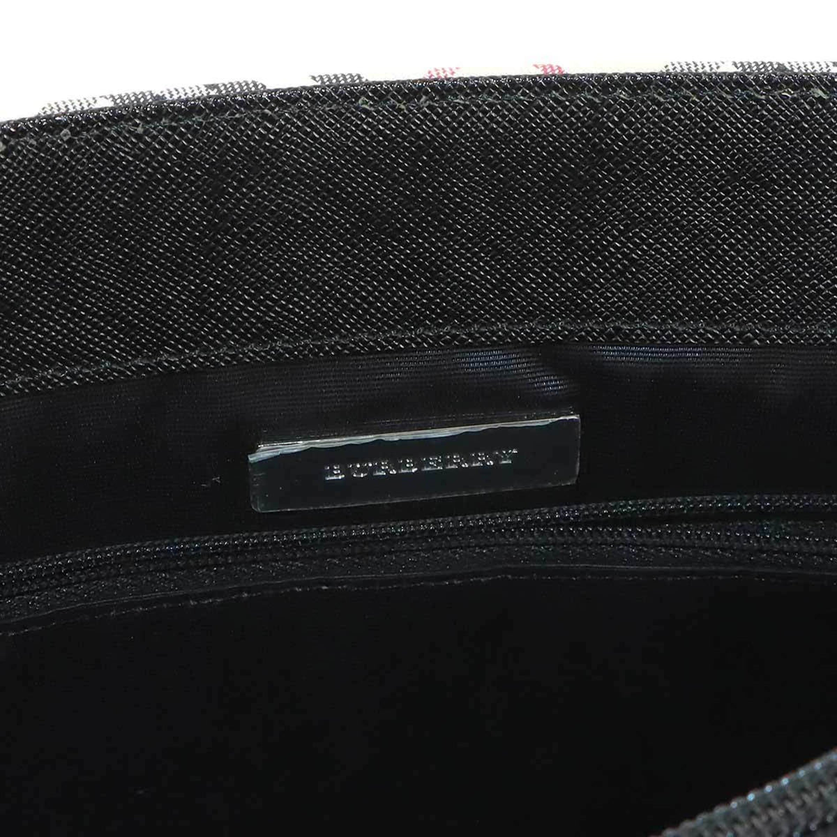 Burberry Beige Black Canvas Handbag (Pre-Owned)