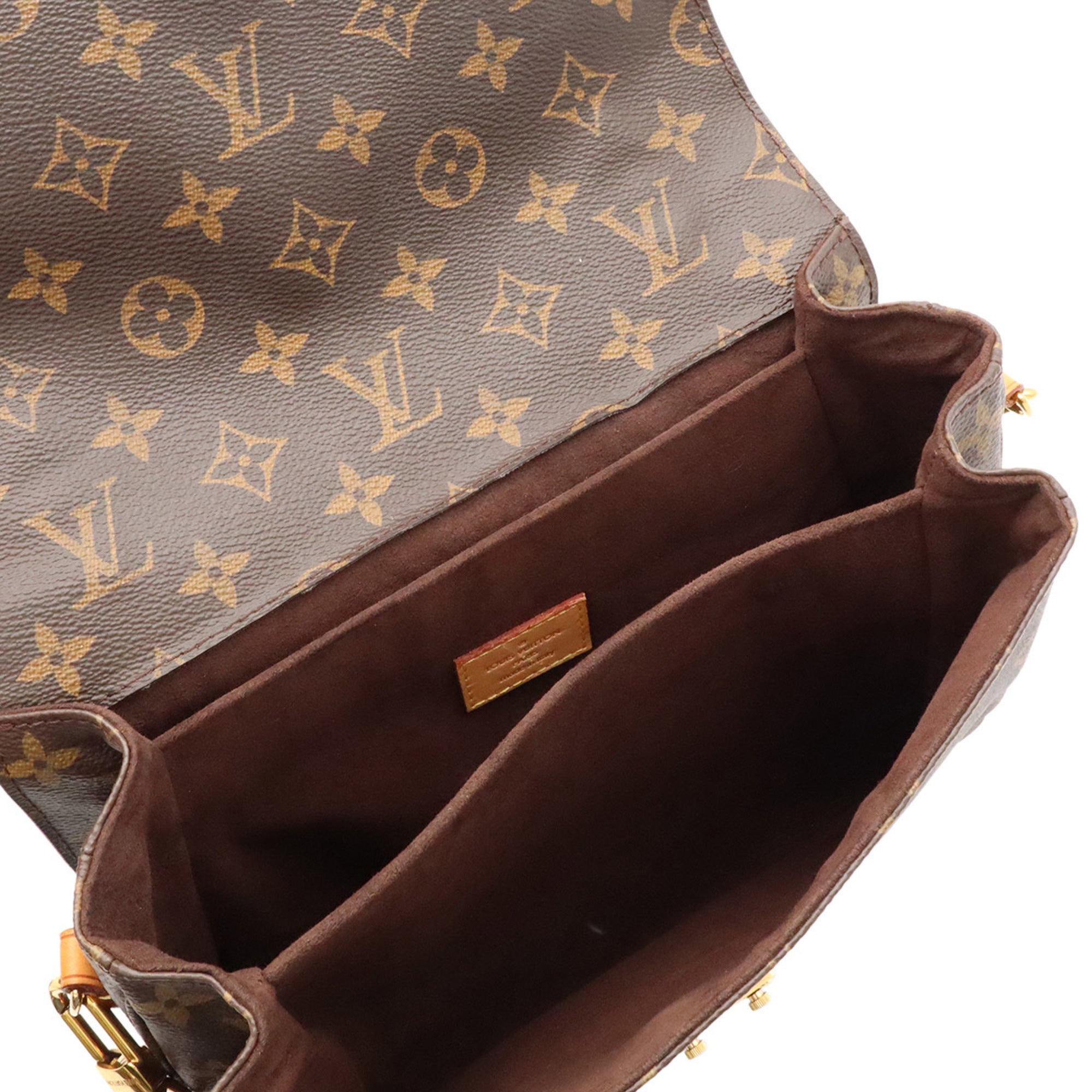 Louis Vuitton Brown Monogram Monogram Clutch Bag Handbag Pochette Shoulder Bag (Pre-Owned)