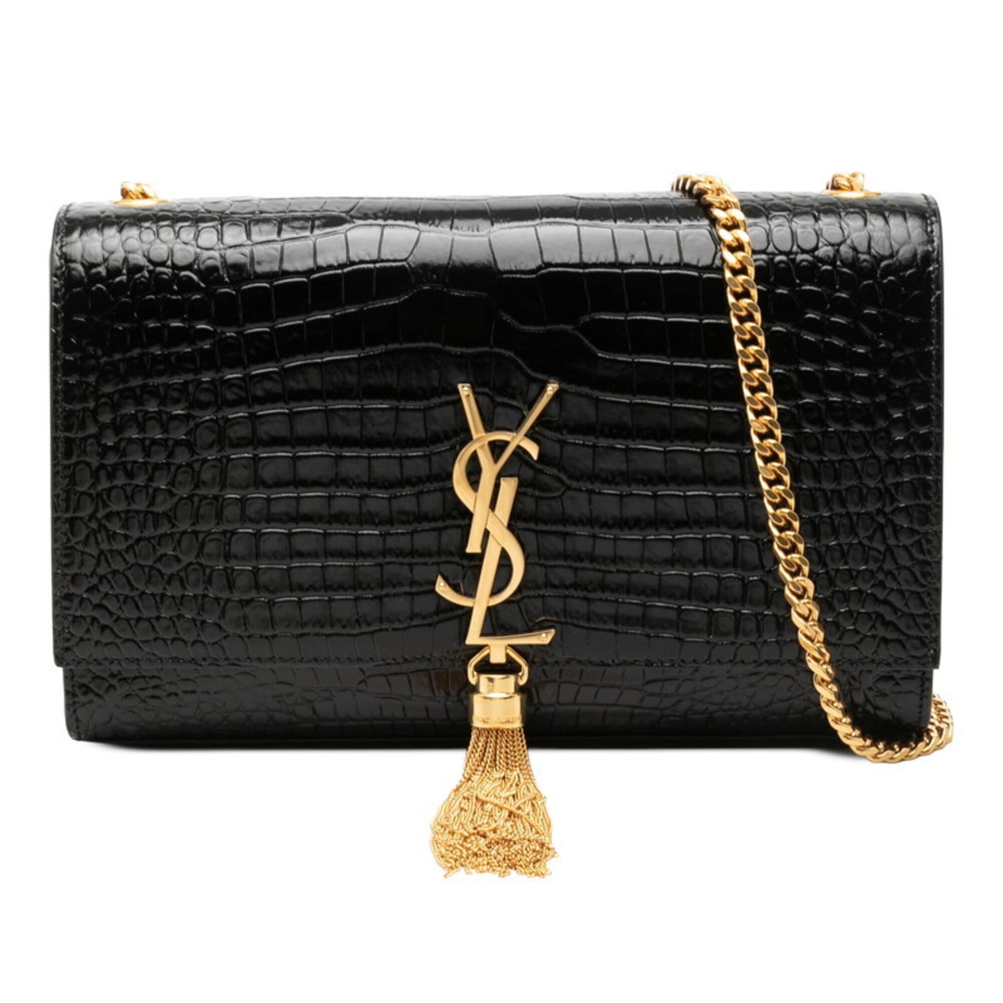 Saint Laurent Black Leather Shoulder Bag (Pre-Owned)