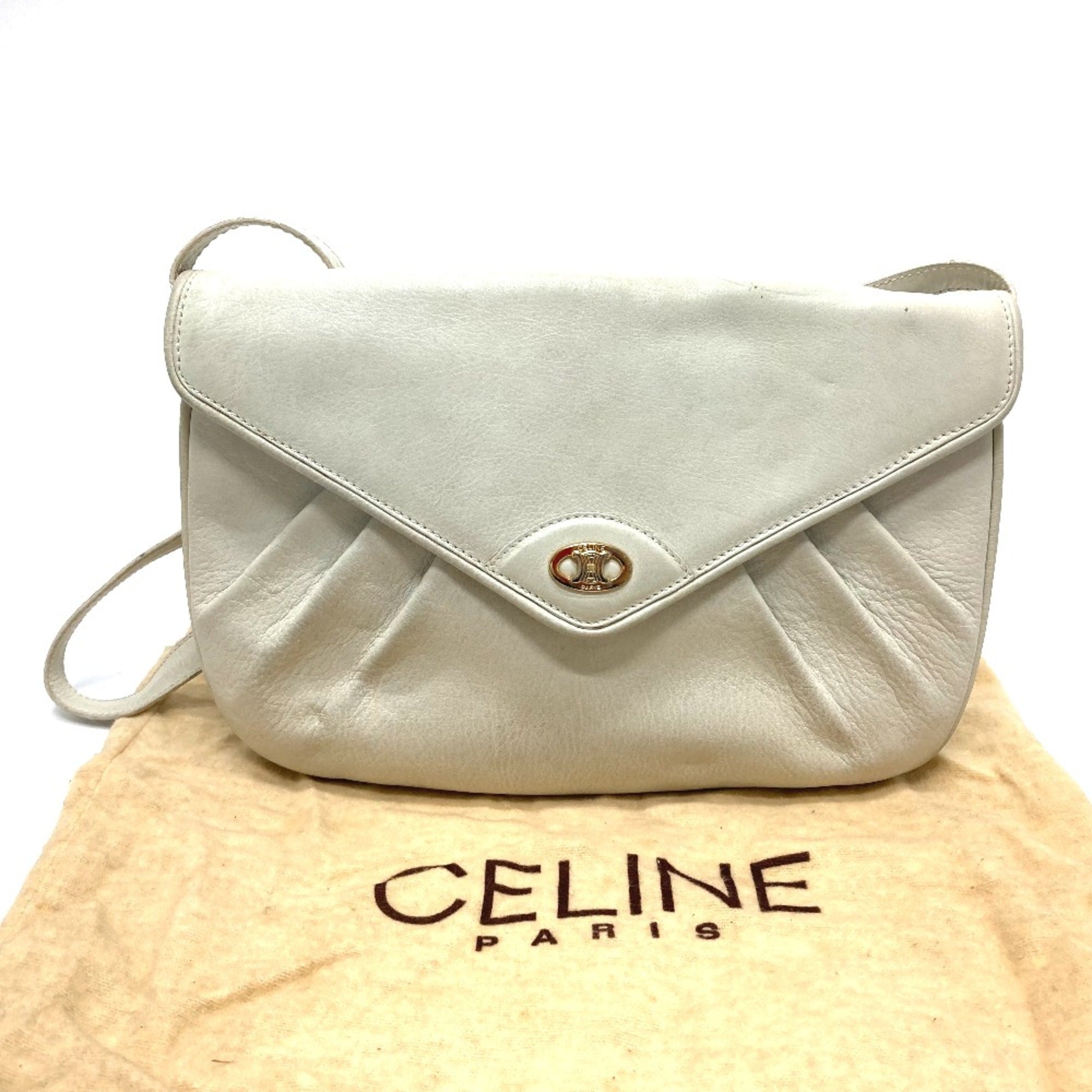 Celine White Leather Shoulder Bag (Pre-Owned)