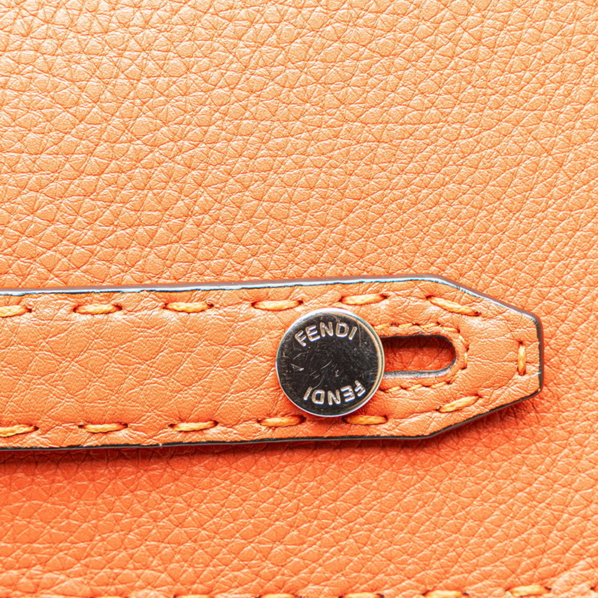 Fendi Orange Leather Clutch Bag (Pre-Owned)