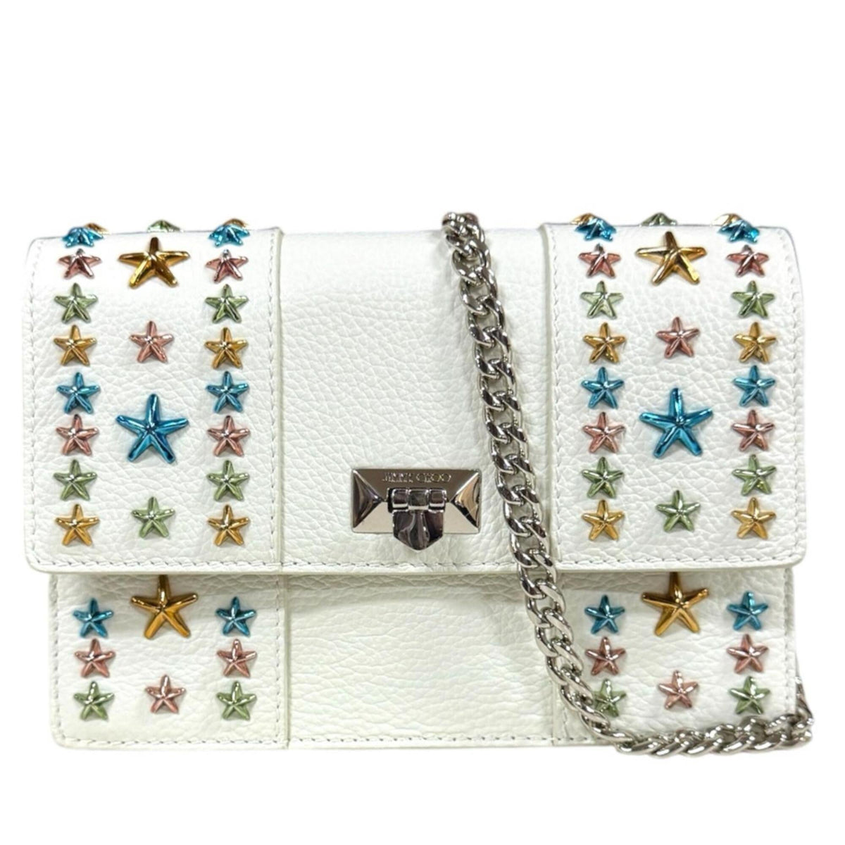 Jimmy Choo White Leather Shoulder Bag (Pre-Owned)