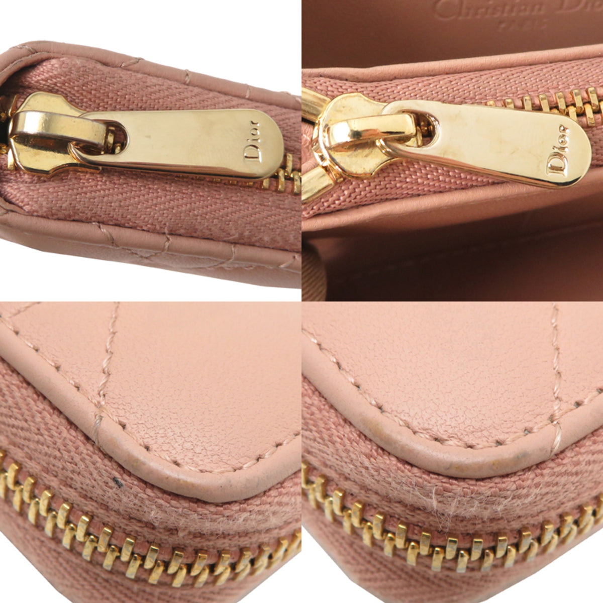 Christian Dior Pink Leather Coin Purse/Coin Case (Pre-Owned)