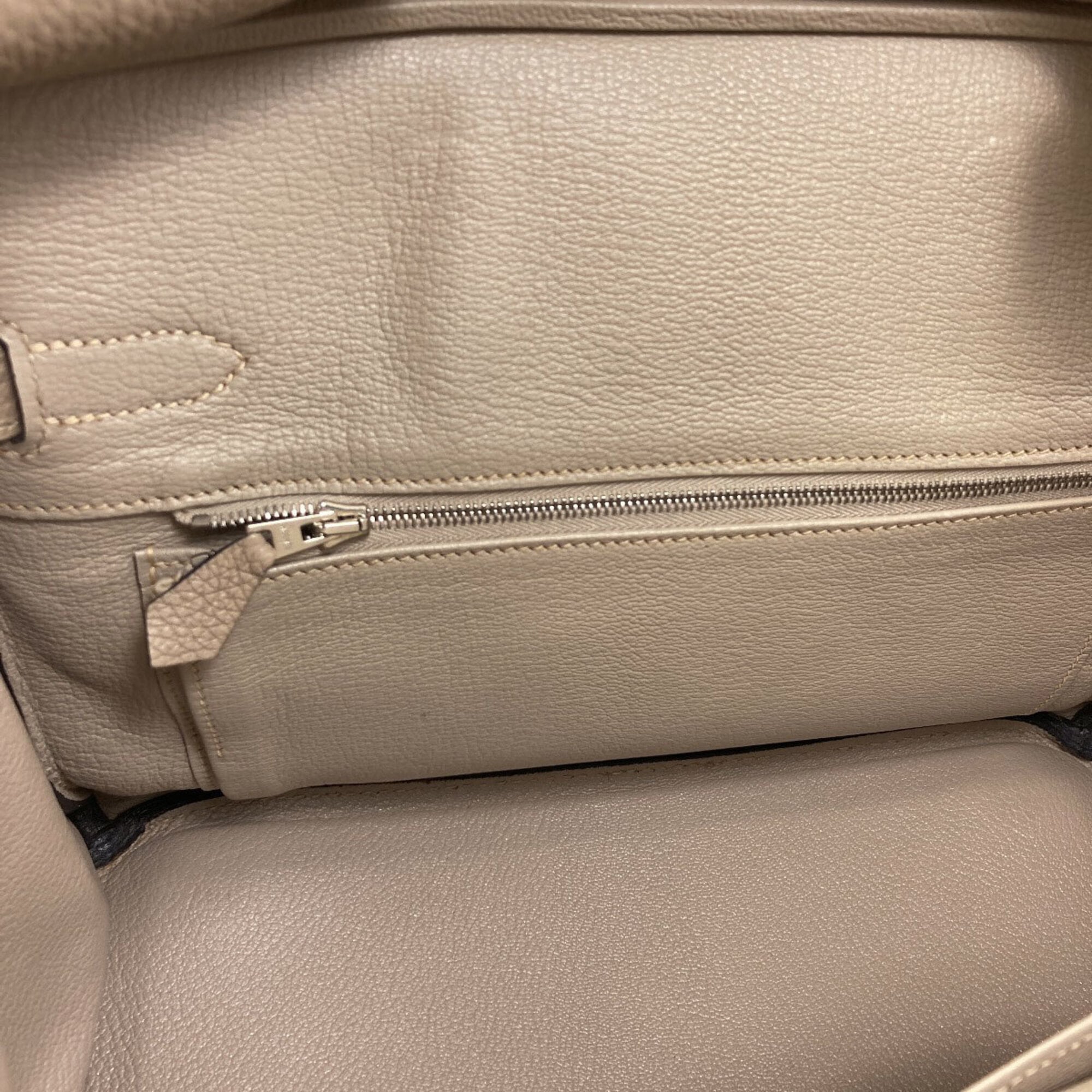 Hermes Beige Togo Leather Handbag (Pre-Owned)