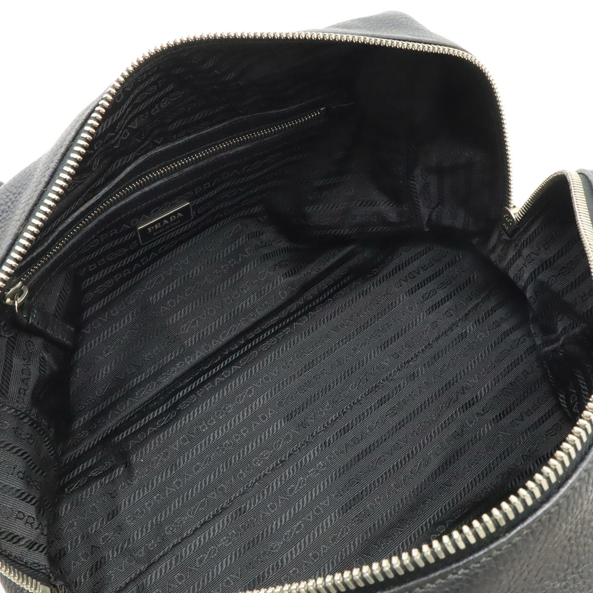 Prada Black Nero Leather Shoulder Bag Tote Bag (Pre-Owned)