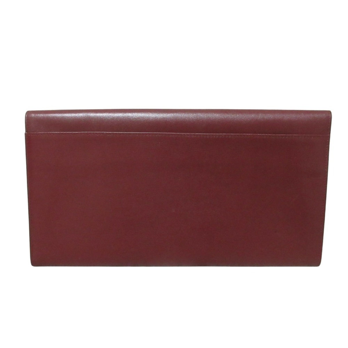 Cartier Bordeaux Leather Clutch Bag (Pre-Owned)