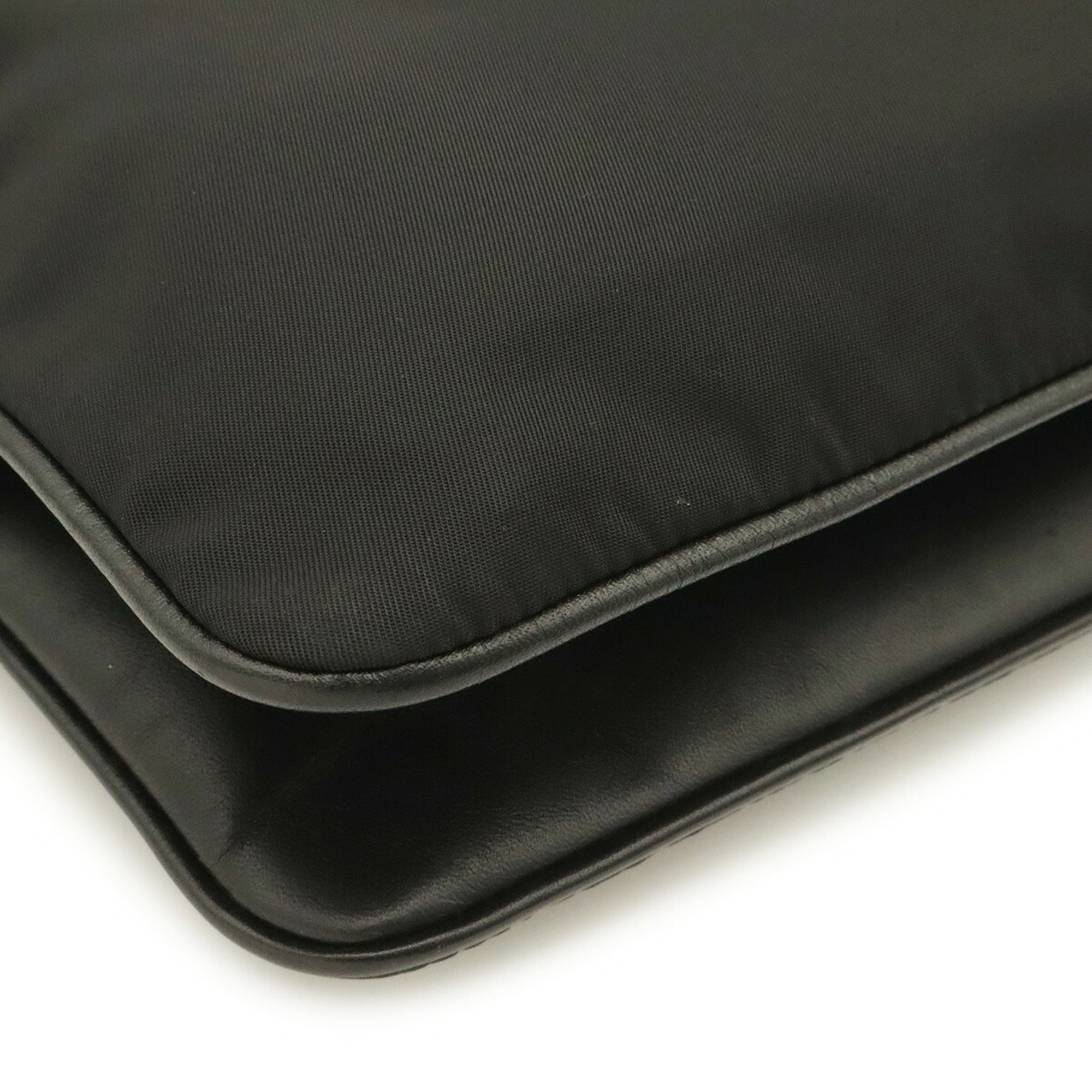 Prada Black Nero Nylon Clutch Bag Pochette Shoulder Bag (Pre-Owned)