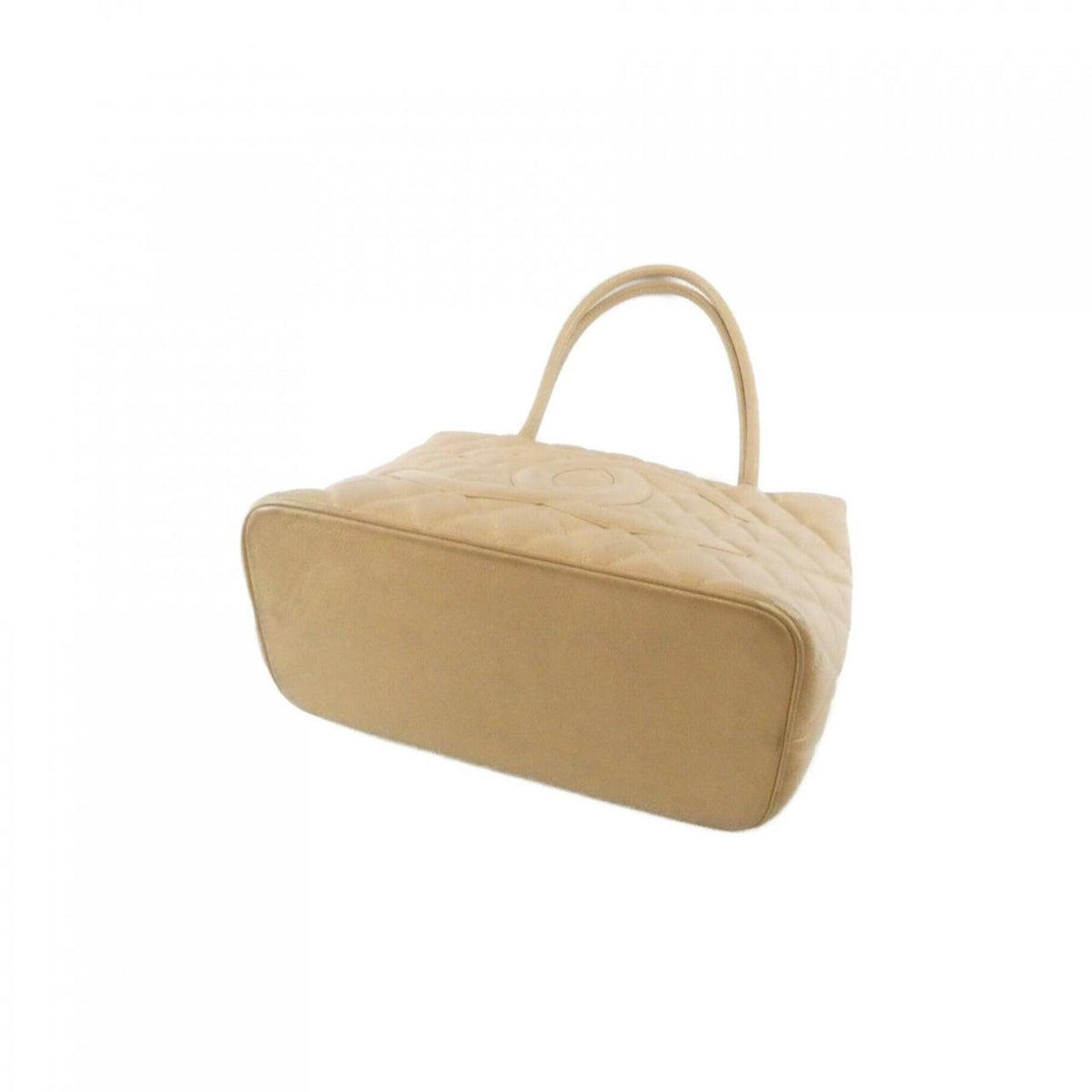Chanel Beige Grained Calfskin Handbag (Pre-Owned)