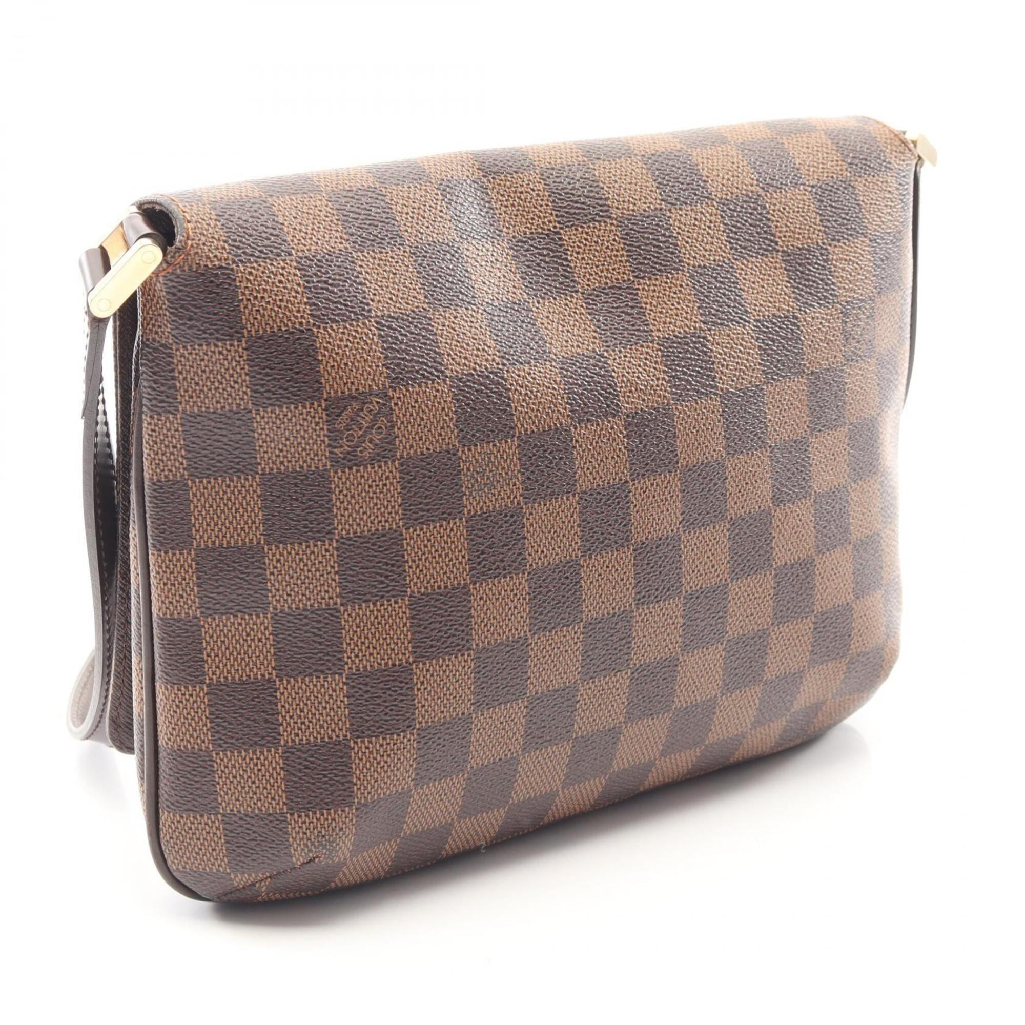 Louis Vuitton Brown Ebene Coated Canvas Leather Handbag Shoulder Bag (Pre-Owned)