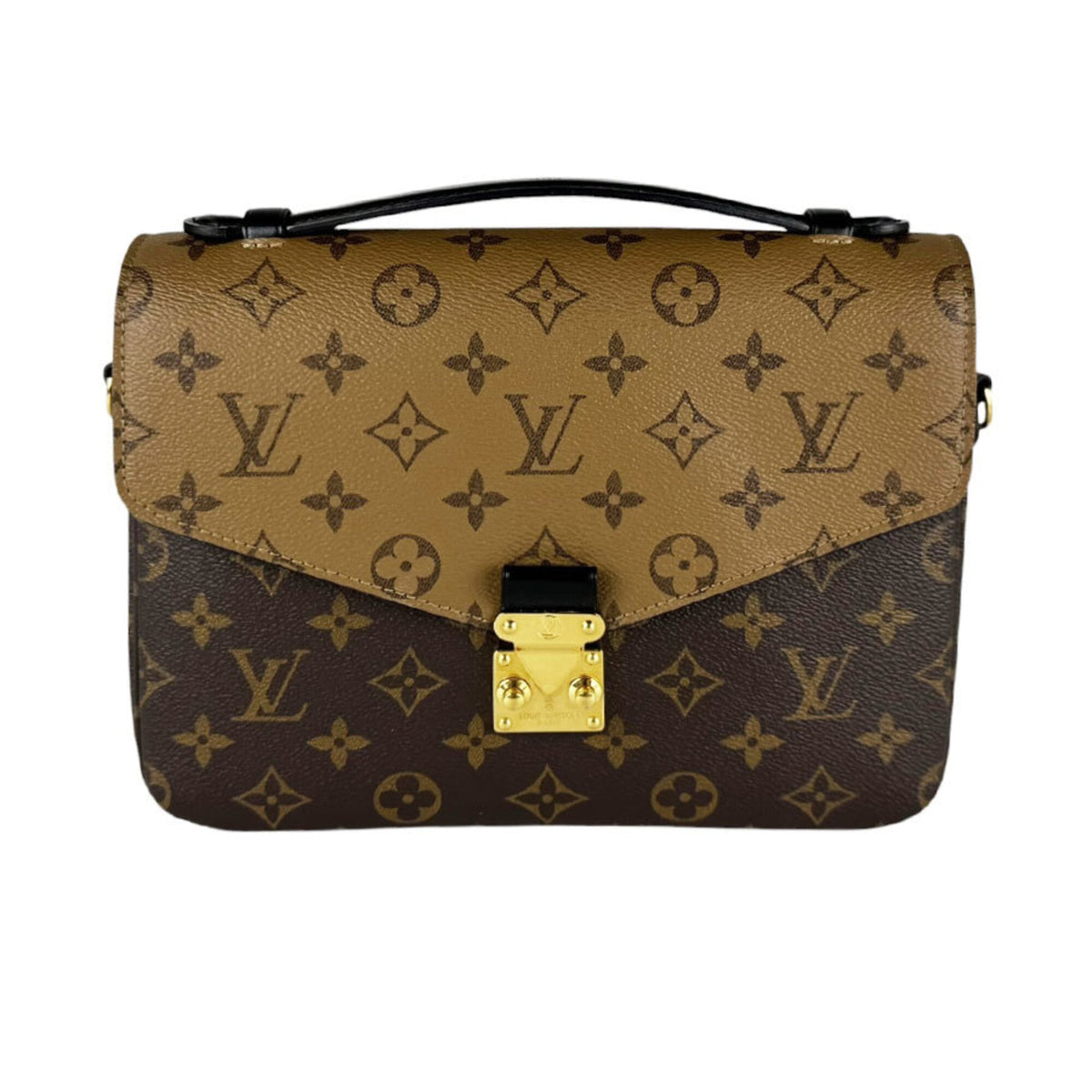Louis Vuitton Brown Monogram Reverse Monogram Reverse Pochette Shoulder Bag (Pre-Owned)