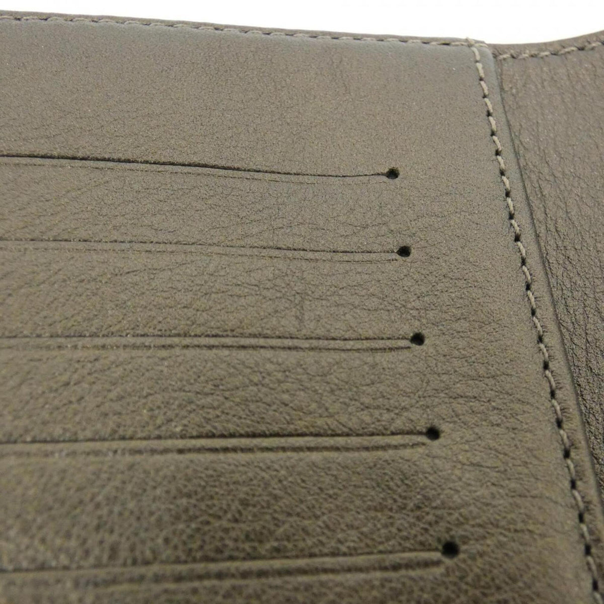 Louis Vuitton Bronze Matte Silver Leather Long Wallet (Bi-Fold) (Pre-Owned)