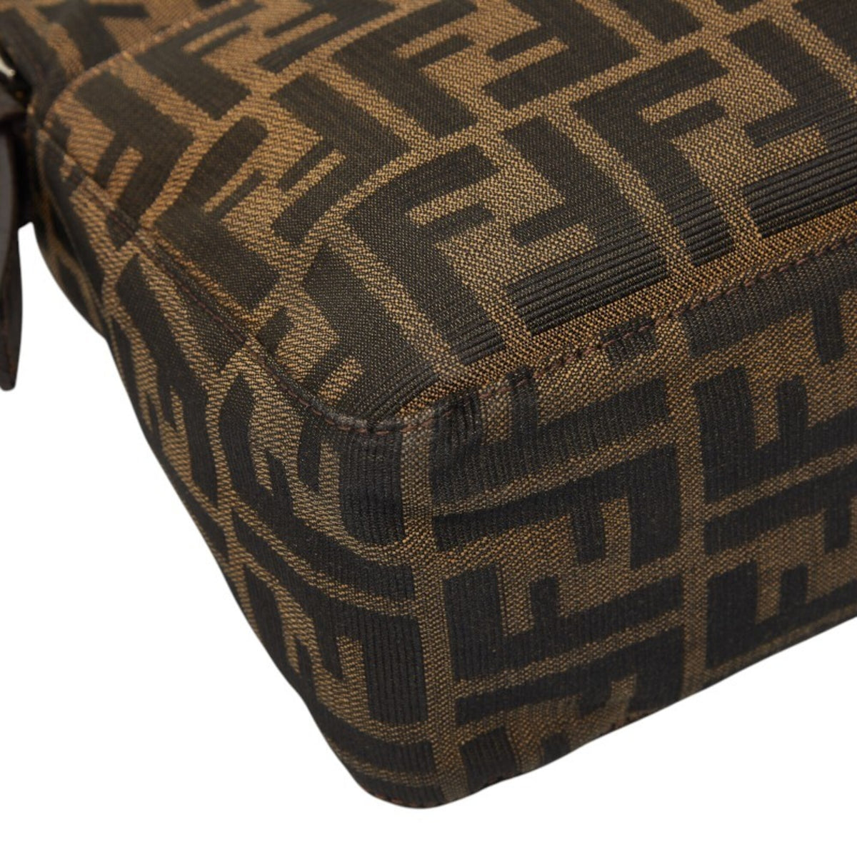 Fendi Brown Canvas Leather Shoulder Bag (Pre-Owned)