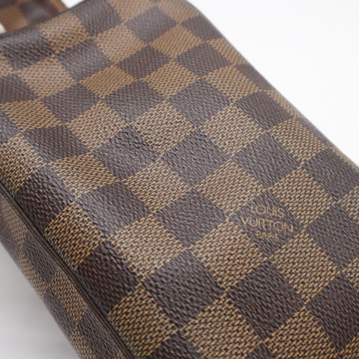 Louis Vuitton Beige Brown Damier Canvas Galle Coated Canvas Leather Shoulder Bag (Pre-Owned)