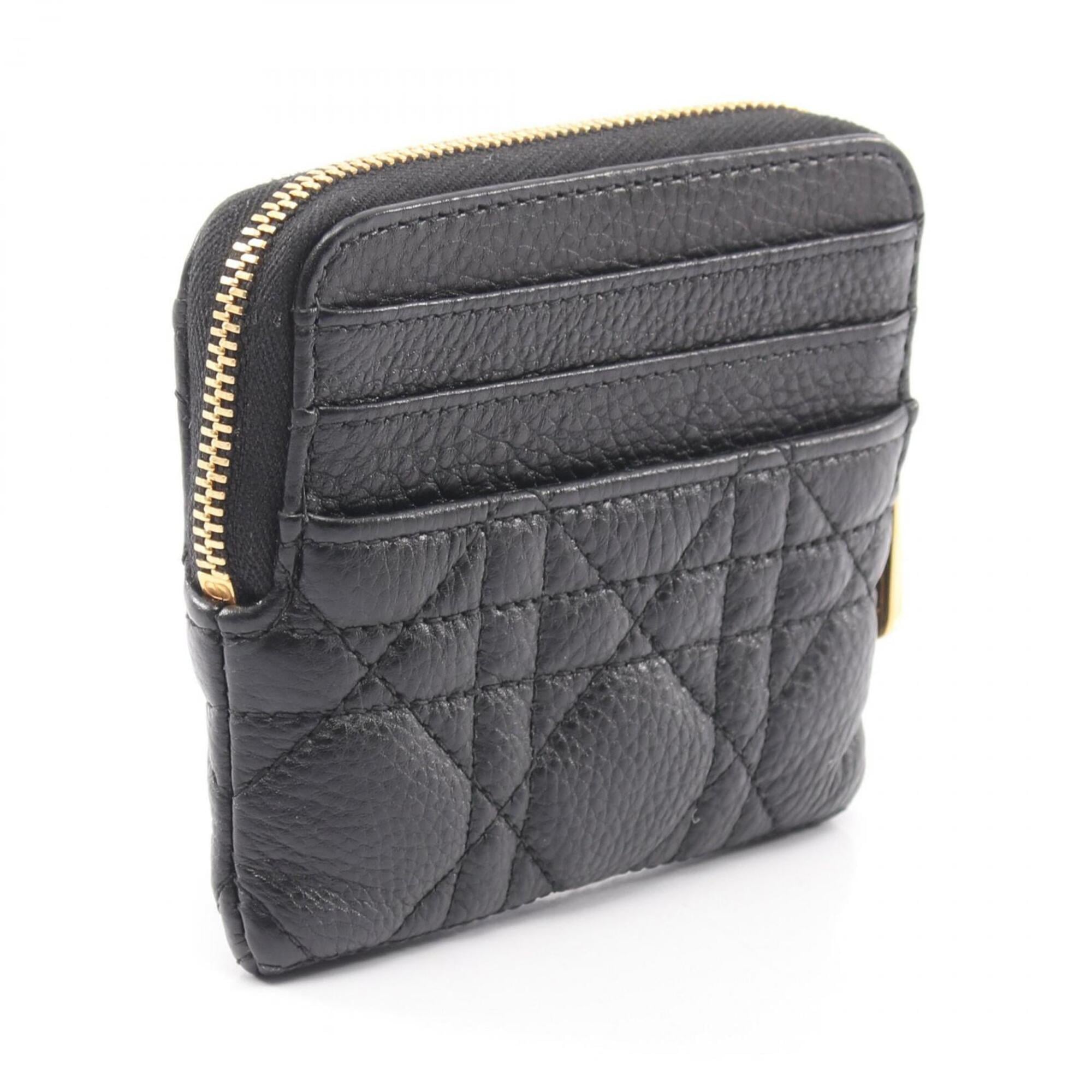 Christian Dior Black Leather Coin Purse/Coin Case (Pre-Owned)