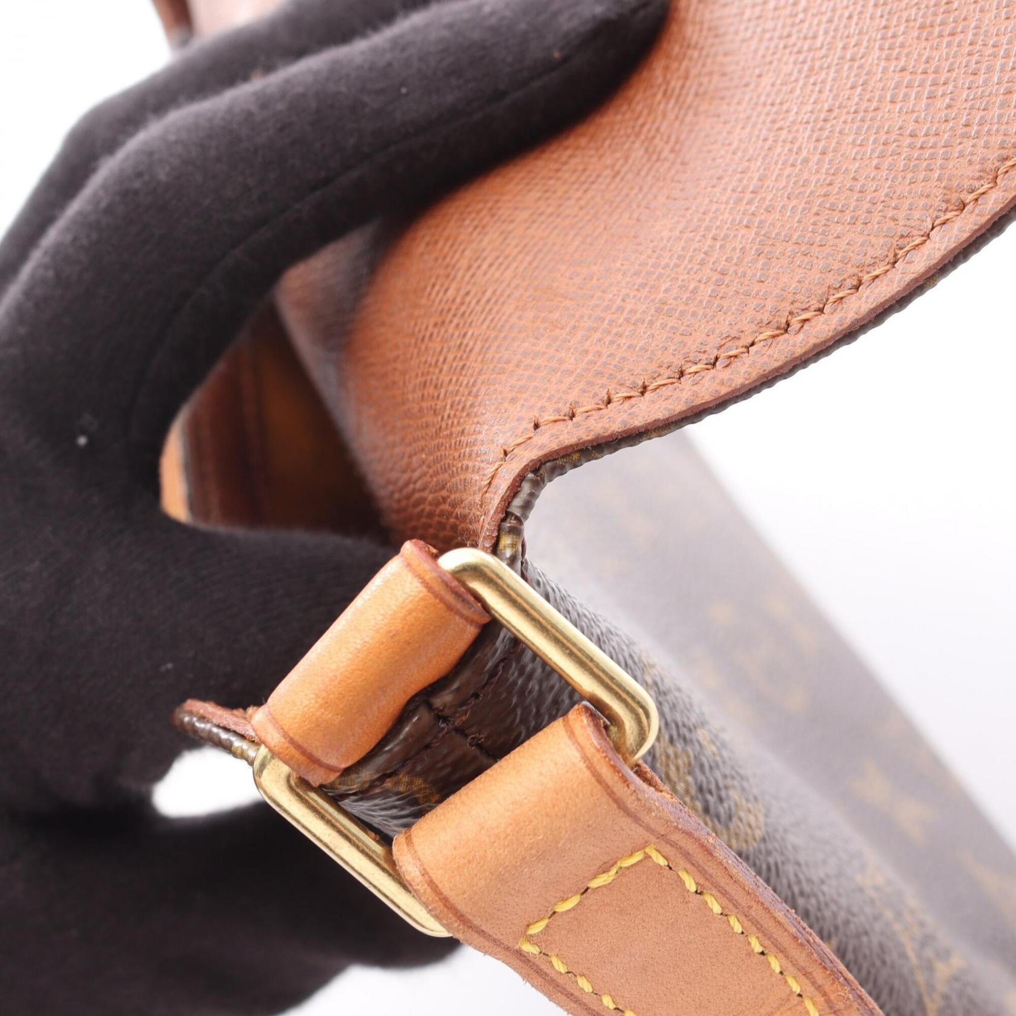 Louis Vuitton Brown Coated Canvas Monogram Leather Handbag Shoulder Bag (Pre-Owned)