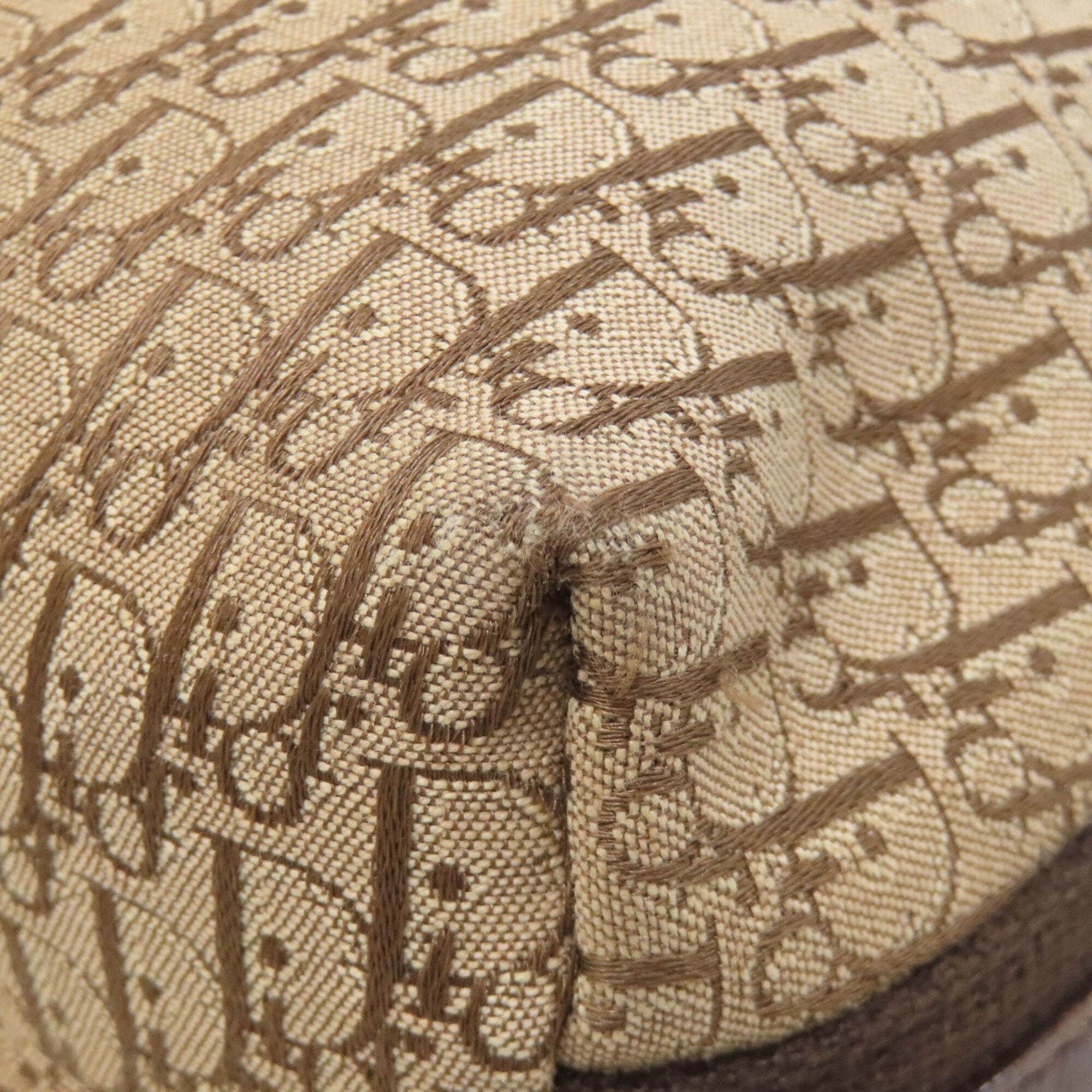 Christian Dior Brown Canvas Leather Shoulder Bag (Pre-Owned)
