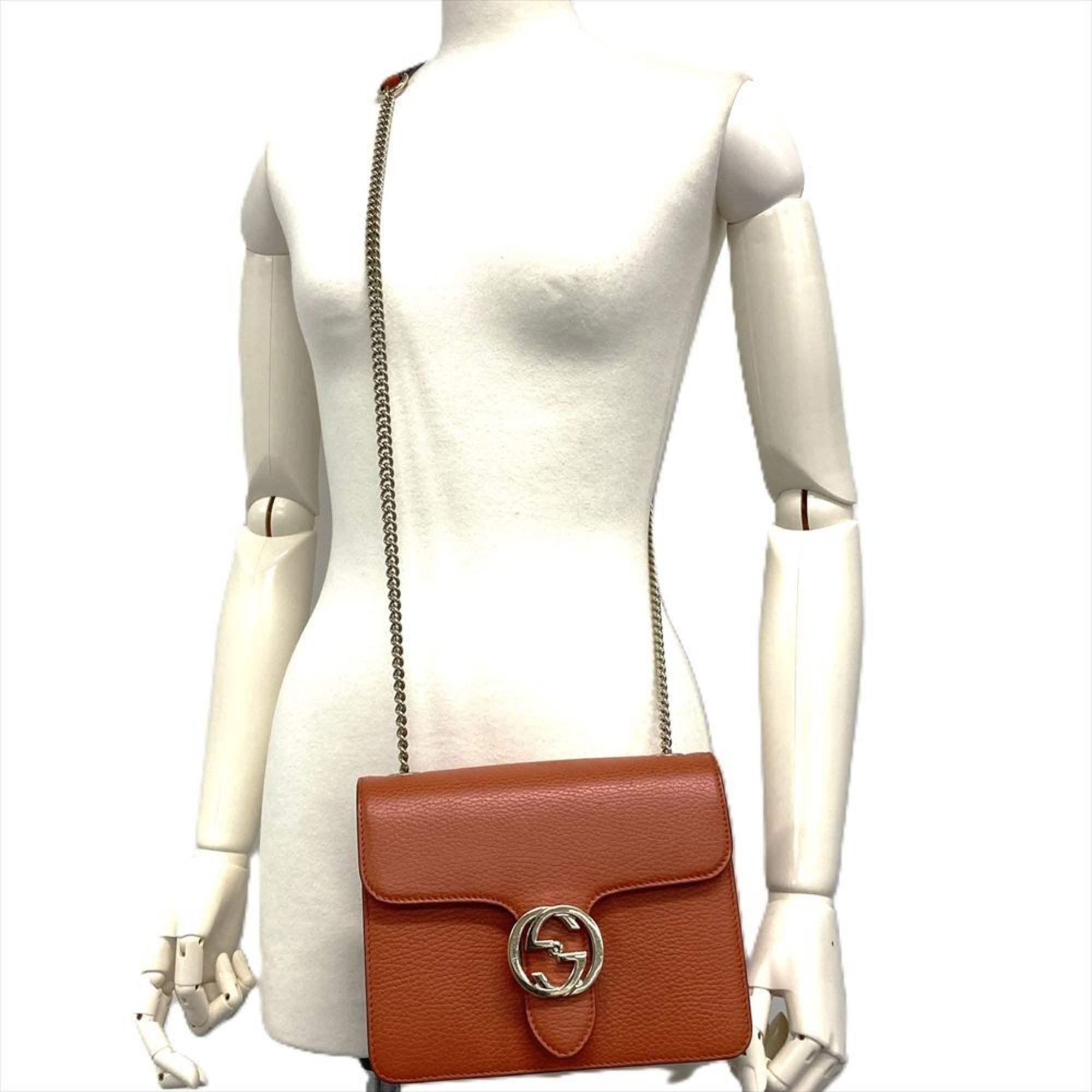 Gucci Orange Leather Shoulder Bag (Pre-Owned)