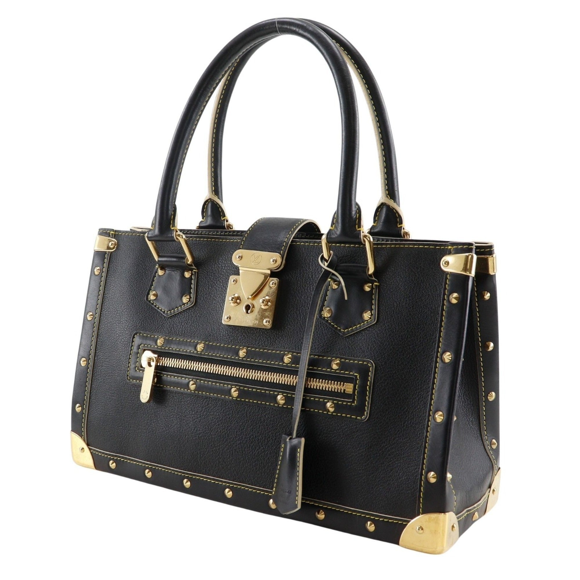 Louis Vuitton Black Noir Leather Tote Bag (Pre-Owned)