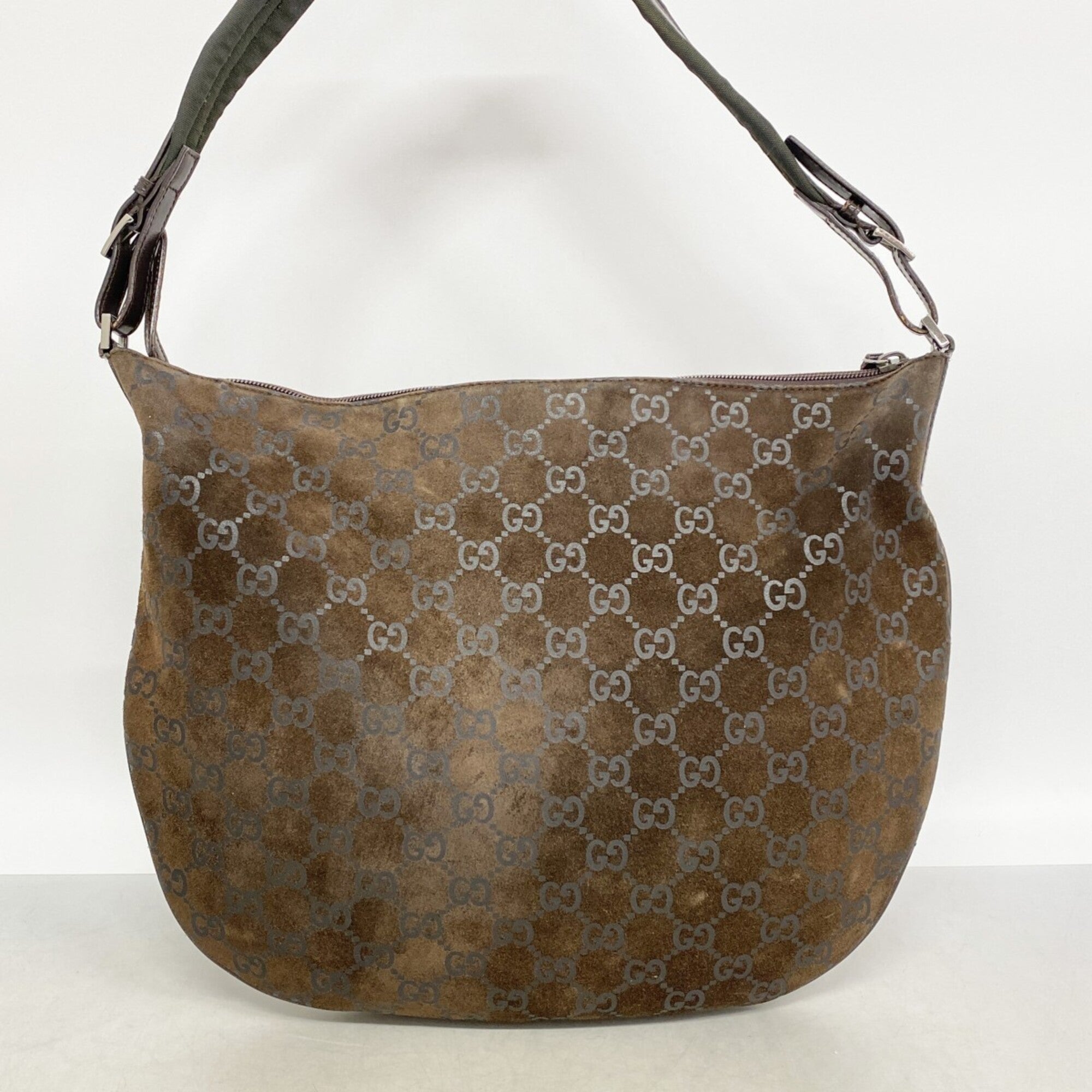 Gucci Brown Suede Shoulder Bag (Pre-Owned)