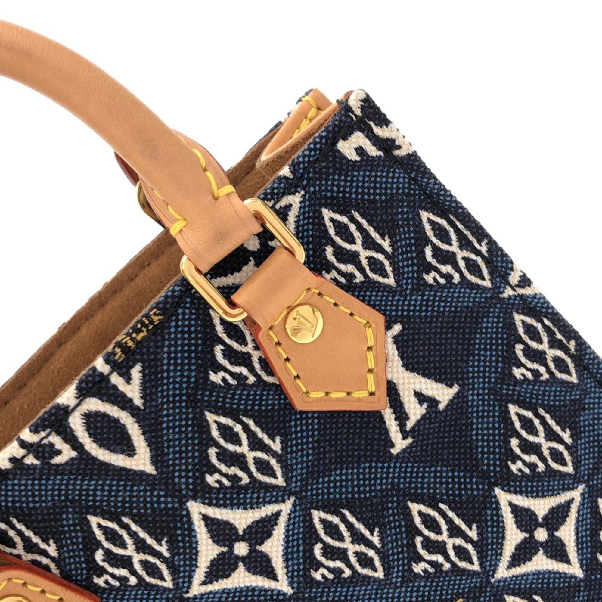 Louis Vuitton Blue Jacquard Handbag (Pre-Owned)