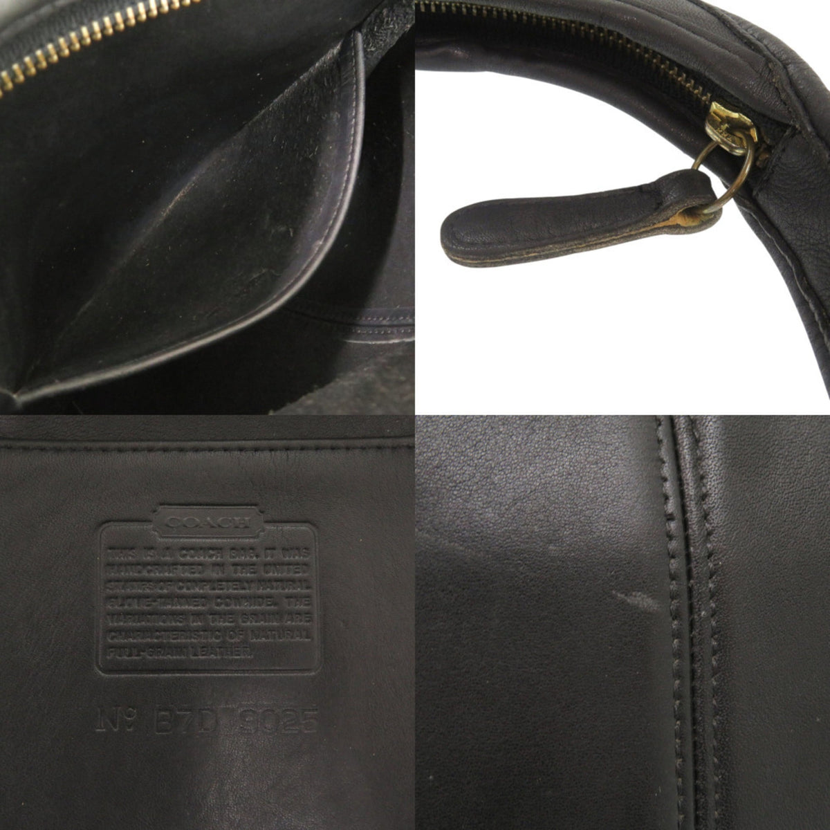 Coach Black Leather Handbag Shoulder Bag (Pre-Owned)