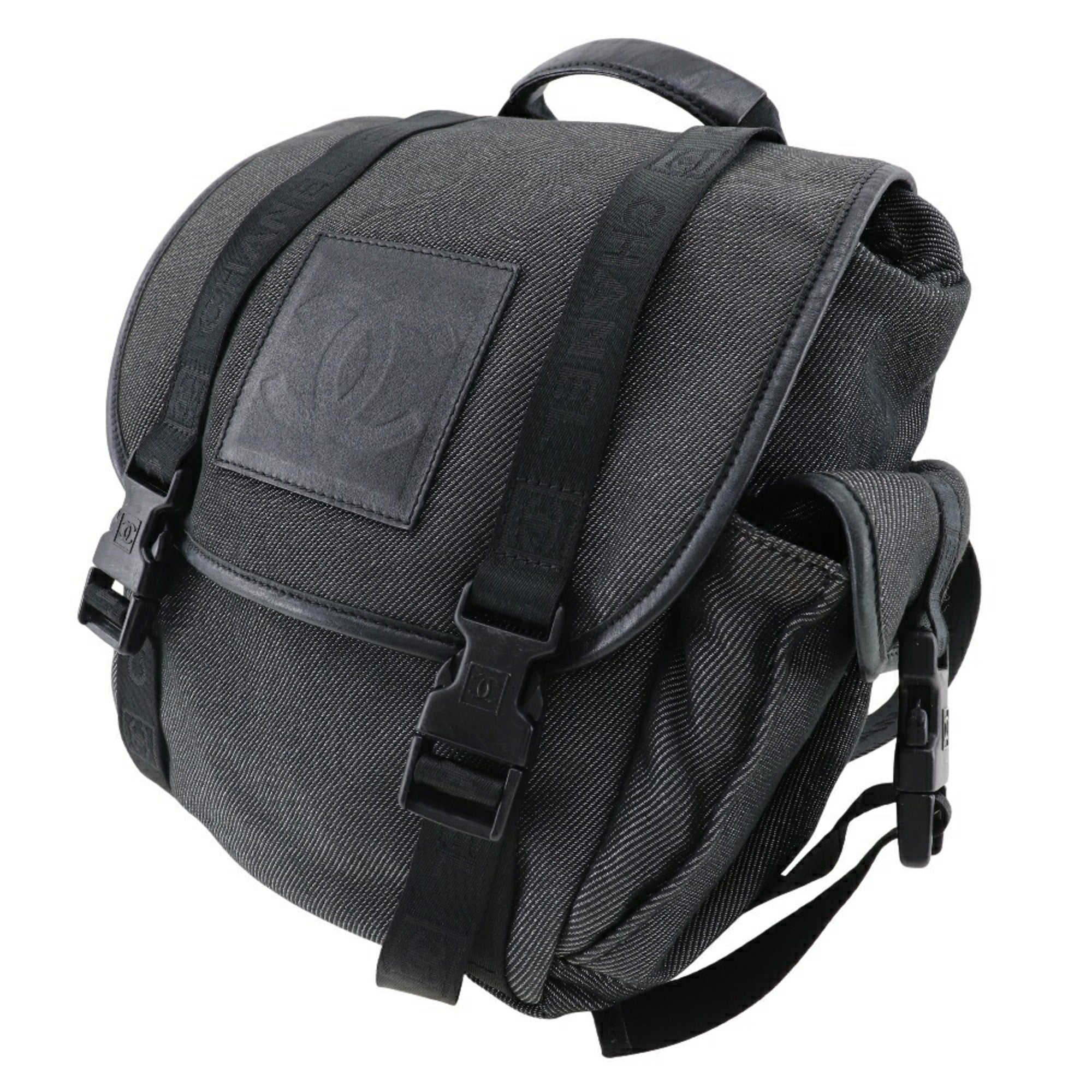 Chanel Black Canvas Backpack (Pre-Owned)