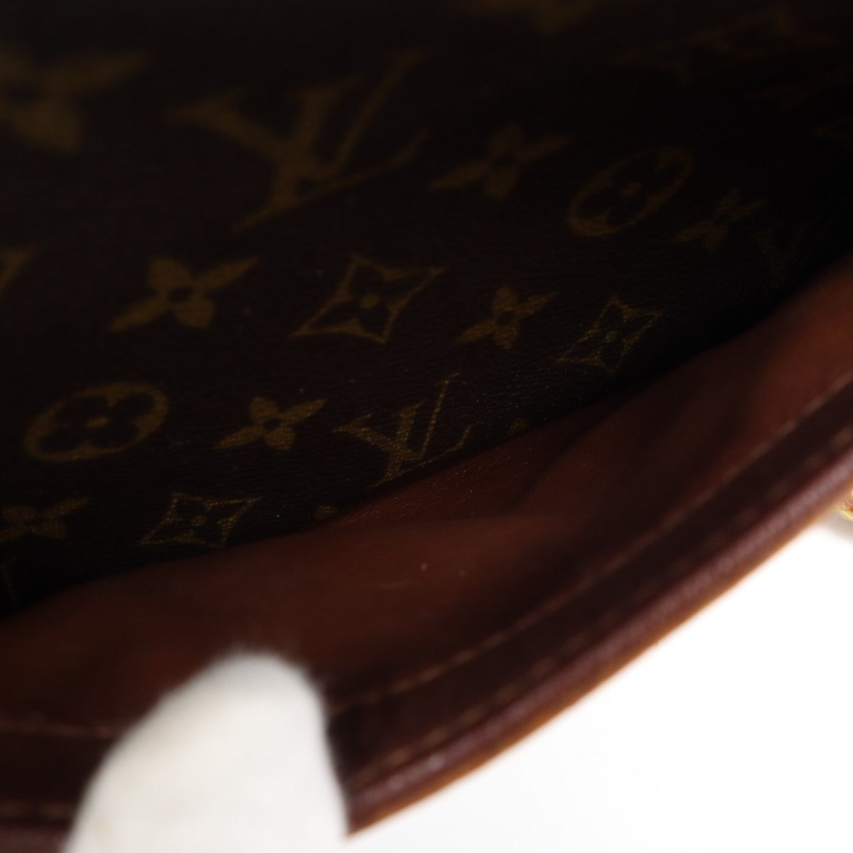 Louis Vuitton Brown Coated Canvas Leather Shoulder Bag (Pre-Owned)