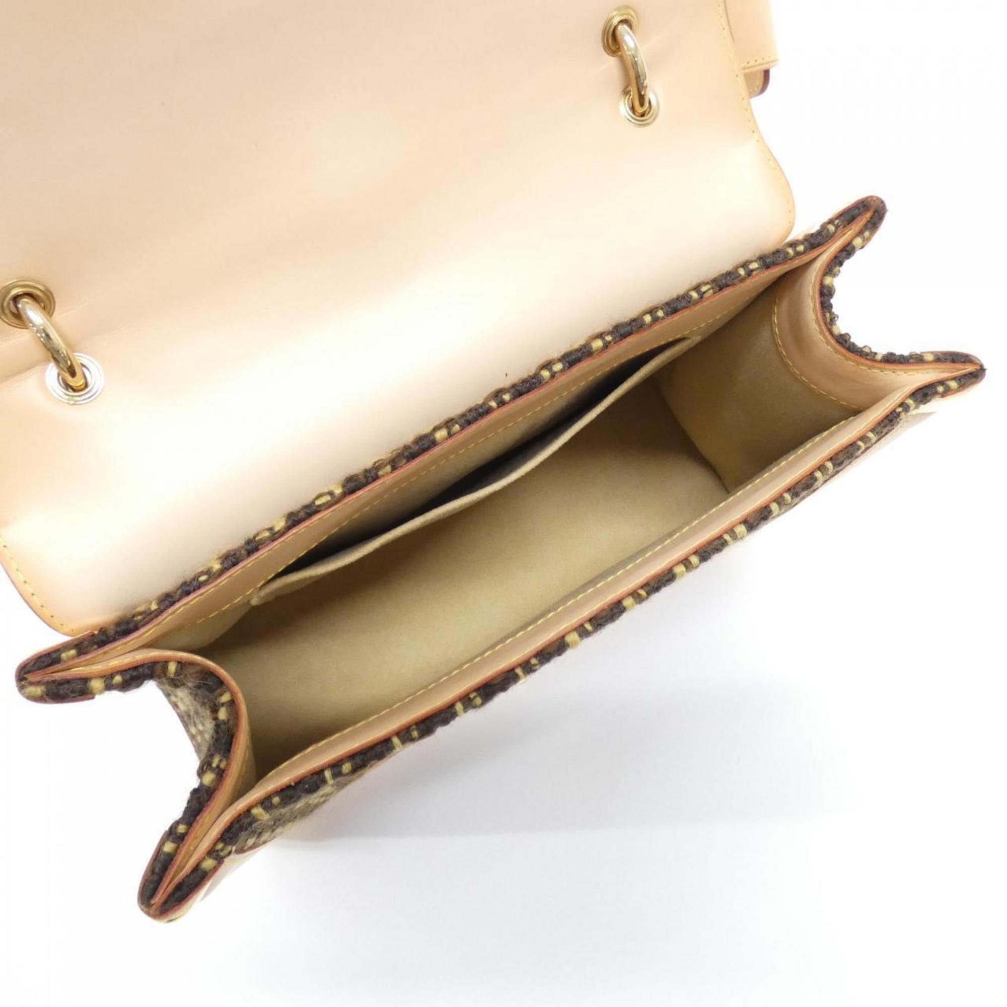Louis Vuitton Brown Pvc Tweed Handbag (Pre-Owned)