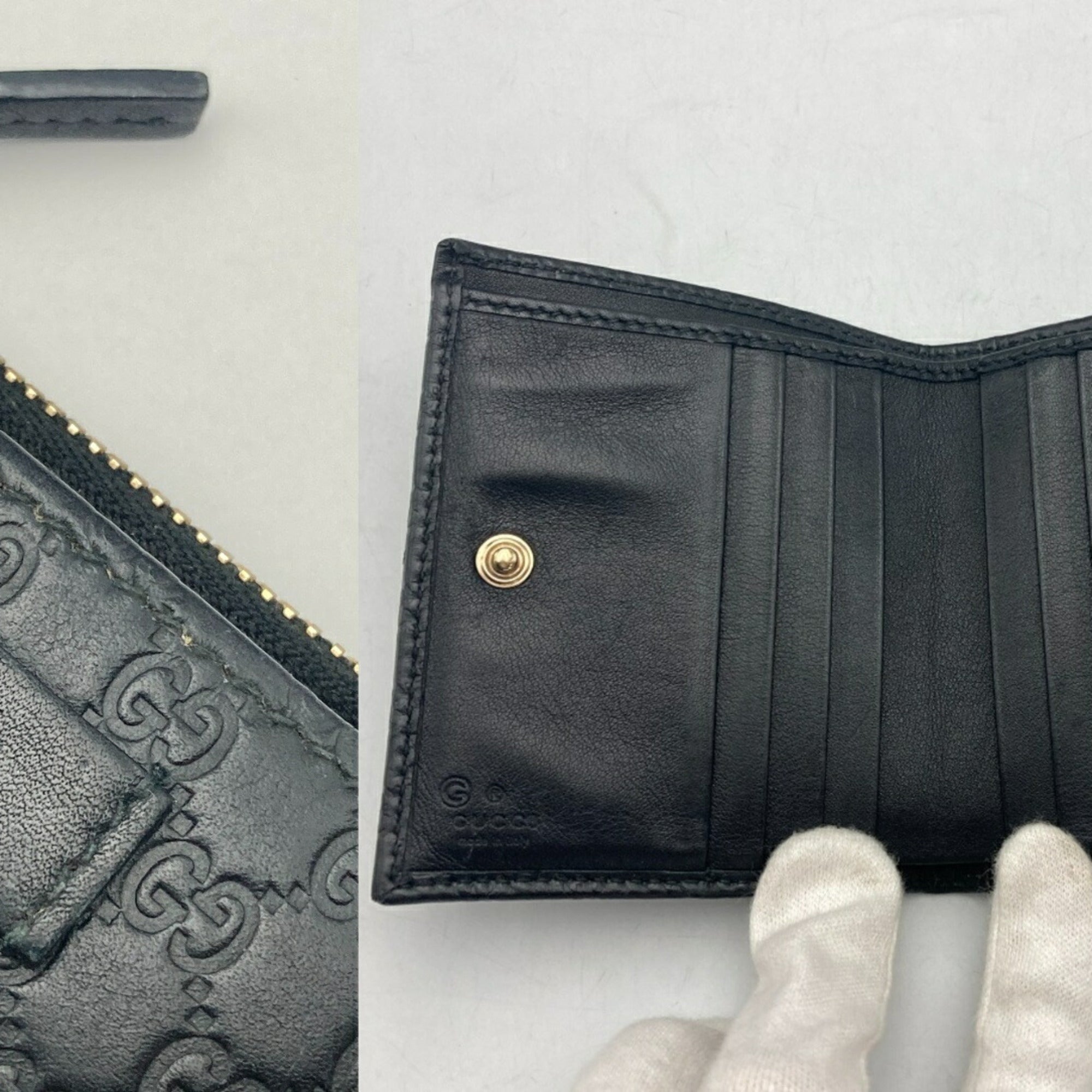 Gucci Black Leather Wallet (Bi-Fold) (Pre-Owned)