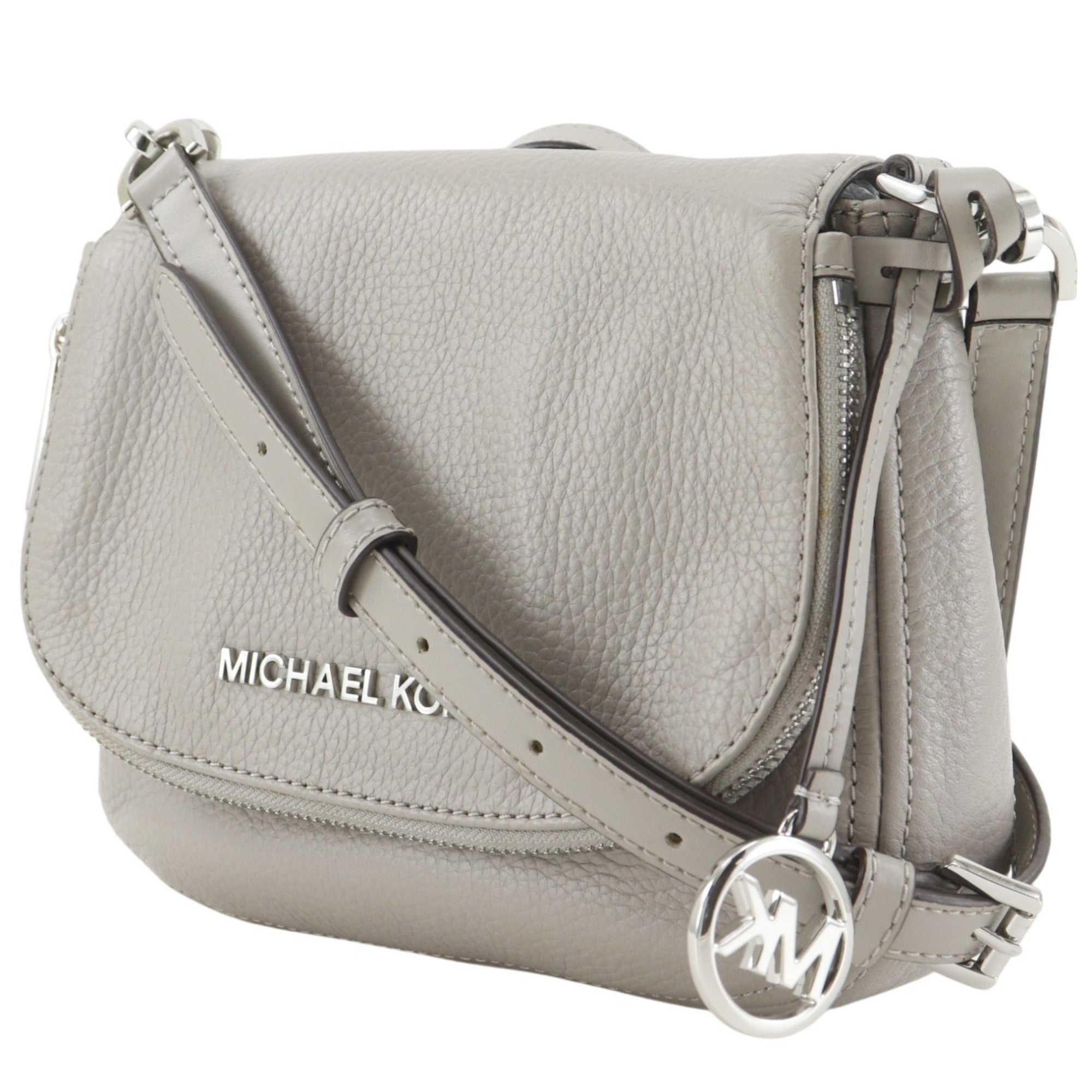 Michael Kors Gray Leather Shoulder Bag (Pre-Owned)