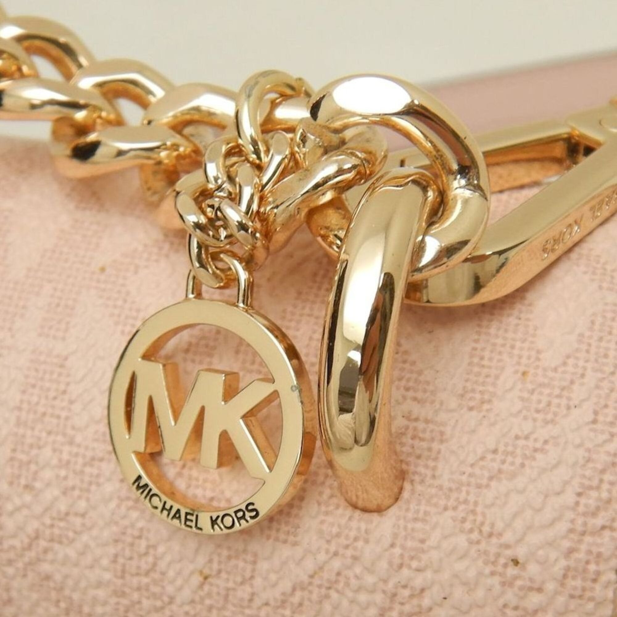 Michael Kors Pink Coated Canvas Shoulder Bag (Pre-Owned)