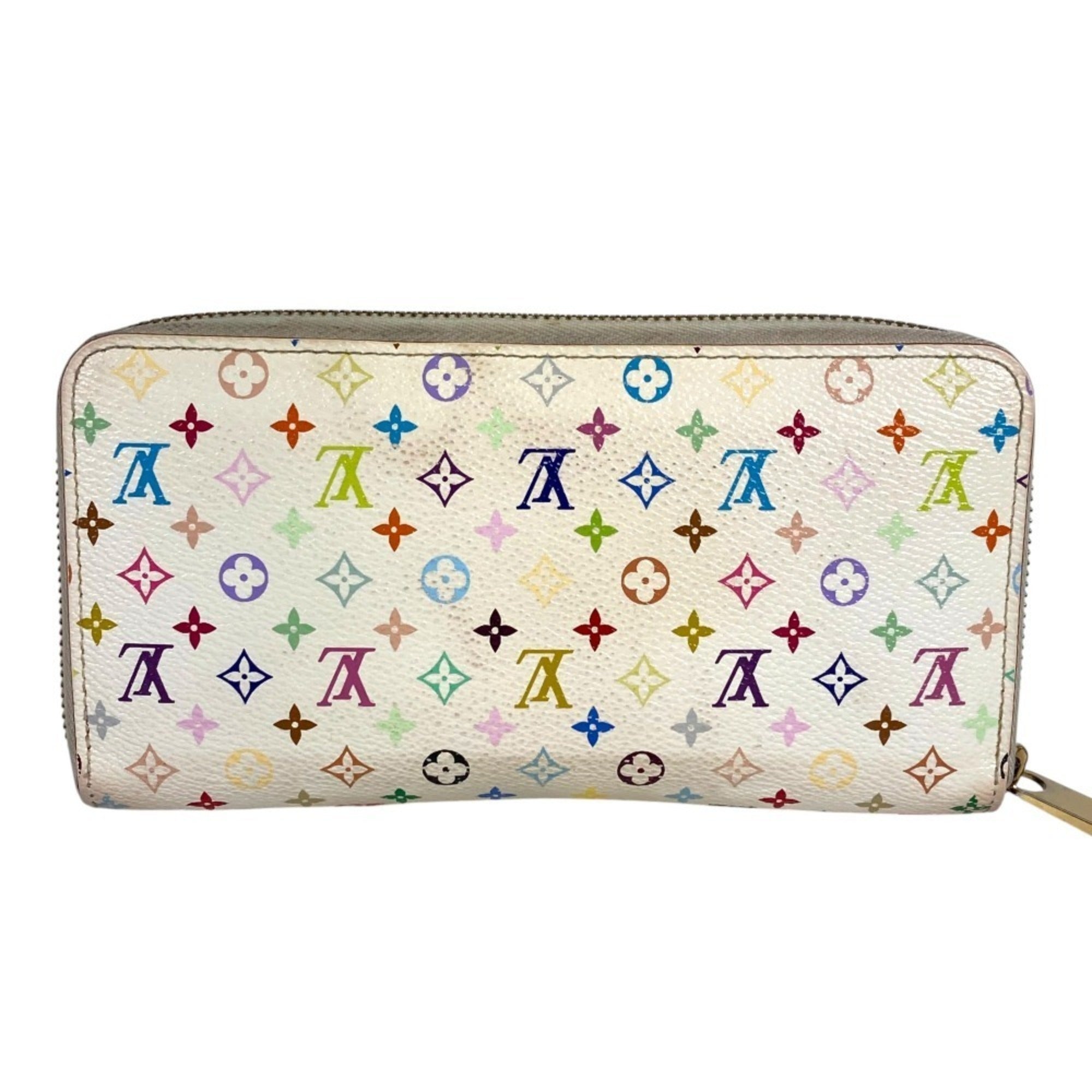 Louis Vuitton Pink White Monogram Multicolore Long Wallet (Bi-Fold) (Pre-Owned)
