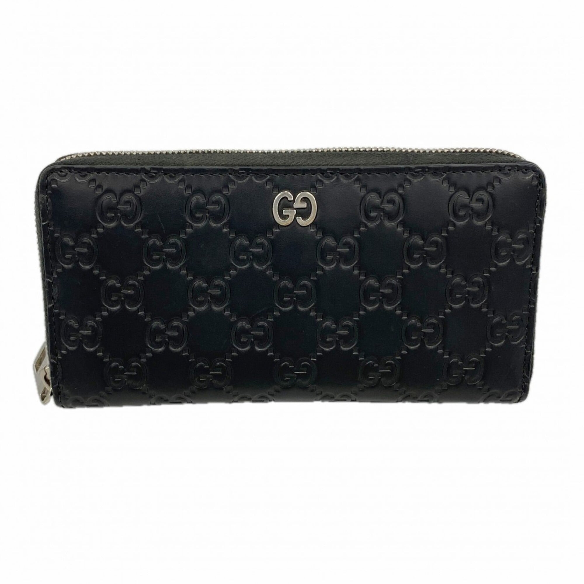 Gucci Black Leather Long Wallet (Bi-Fold) (Pre-Owned)