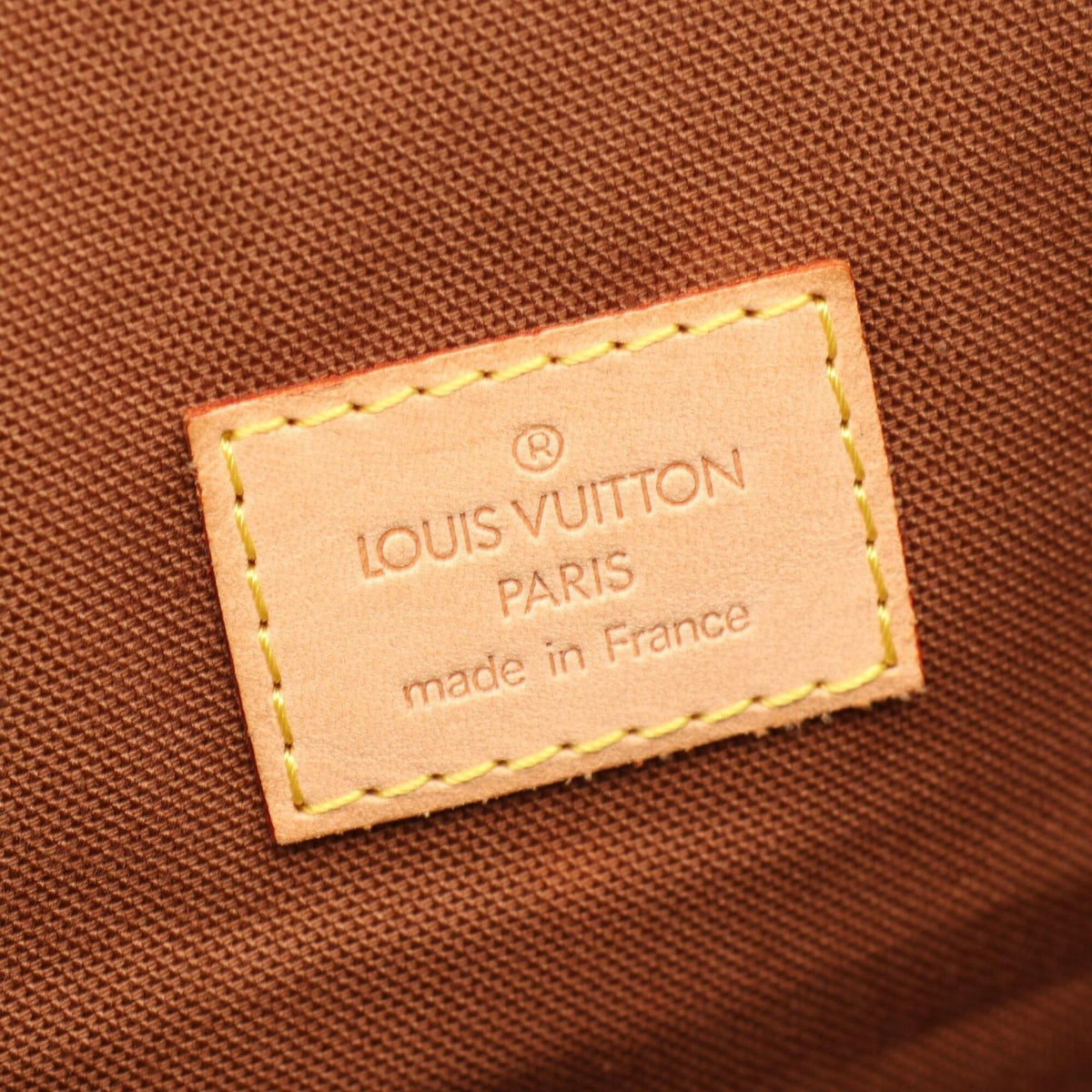Louis Vuitton Brown Monogram Coated Canvas Leather Handbag Tote Bag (Pre-Owned)