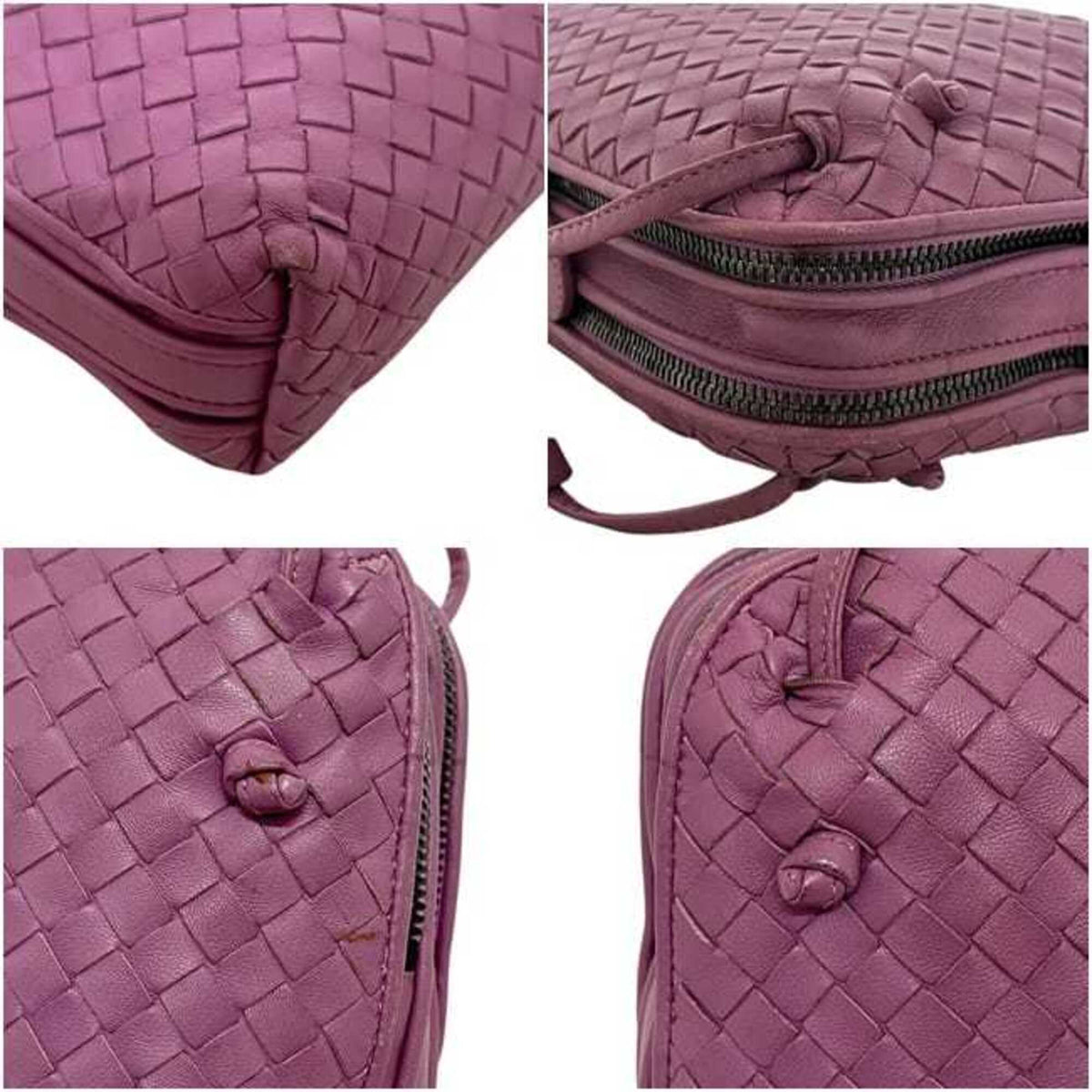 Bottega Veneta Pink Purple Intrecciato Shoulder Bag (Pre-Owned)