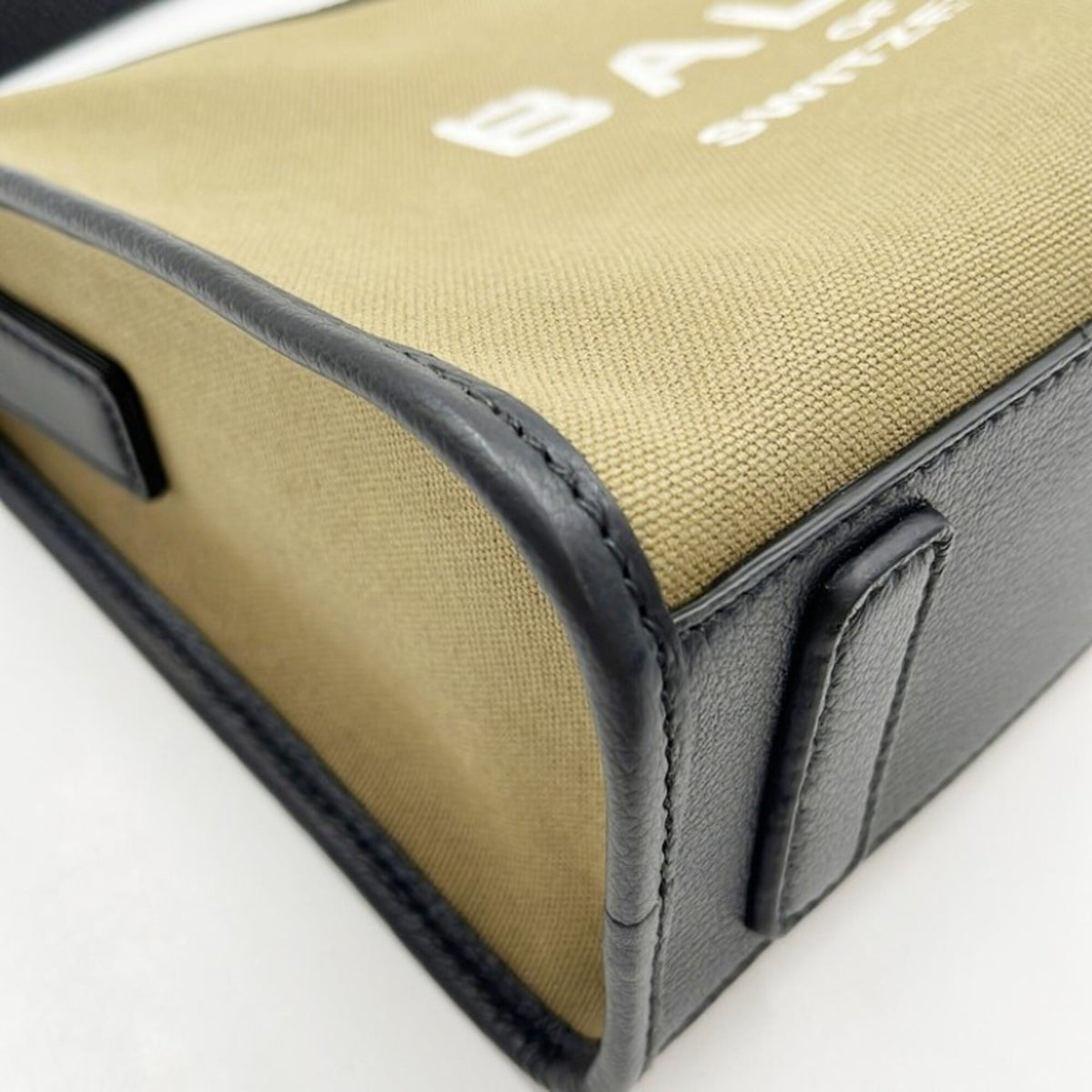 Bally Black Khaki Canvas Handbag Shoulder Bag (Pre-Owned)