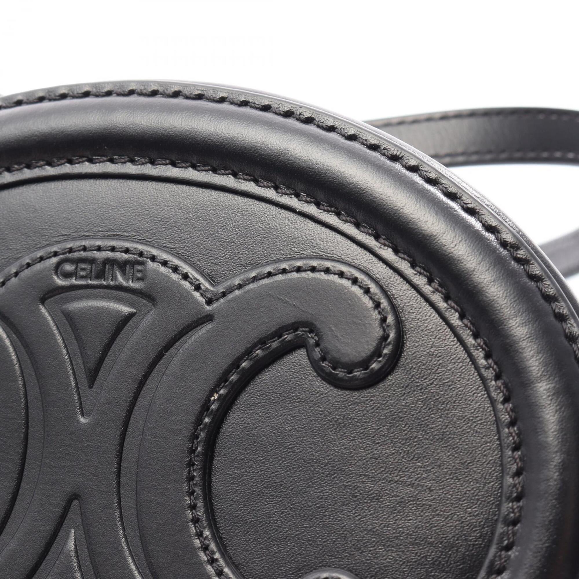 Celine Black Leather Handbag Shoulder Bag (Pre-Owned)