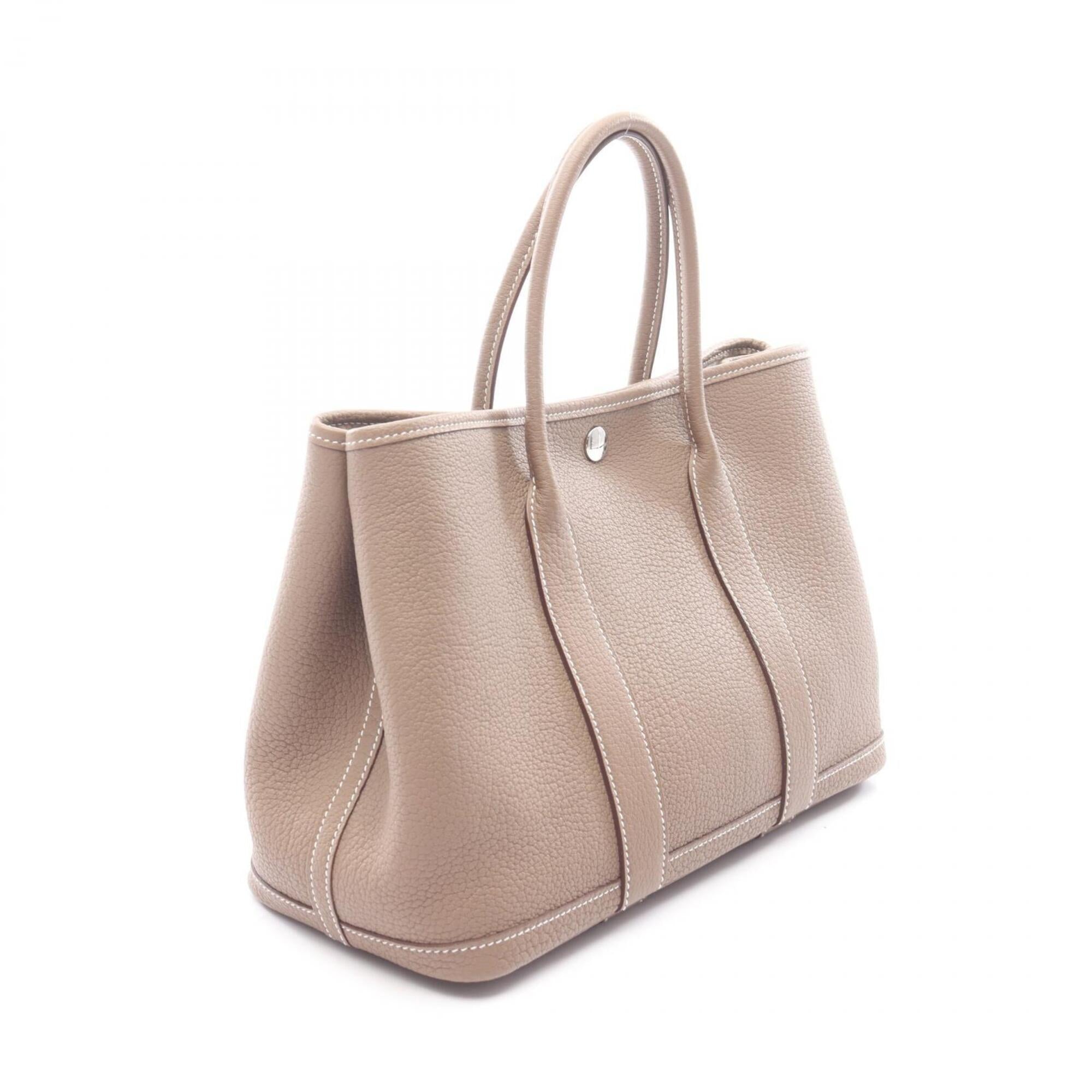 Hermes Etoupe Gray Gray Negonda Leather Leather Handbag Tote Bag (Pre-Owned)