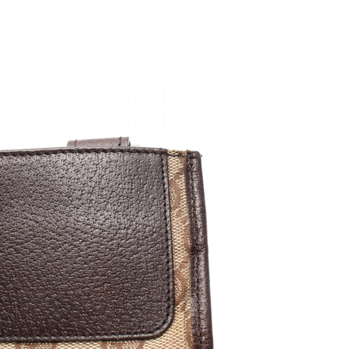 Gucci Beige Brown Canvas Leather Handbag Shoulder Bag (Pre-Owned)