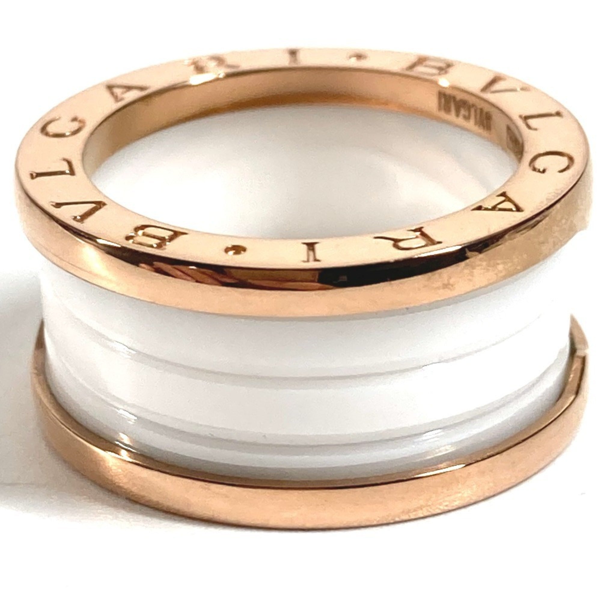 Bvlgari Pink Gold White Pink Gold (18K) Band Ring (Pre-Owned)
