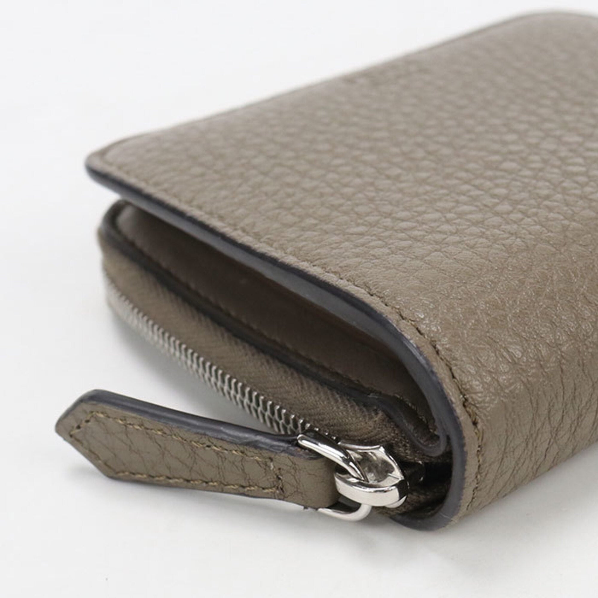 Fendi Gray Leather Wallet (Bi-Fold) (Pre-Owned)
